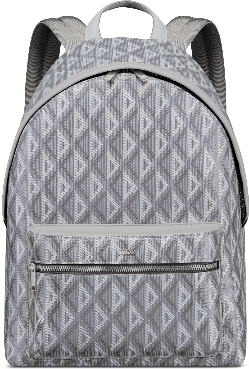 Rider Zipped Backpack Black Coated Cotton Canvas with CD Diamond Print DIOR