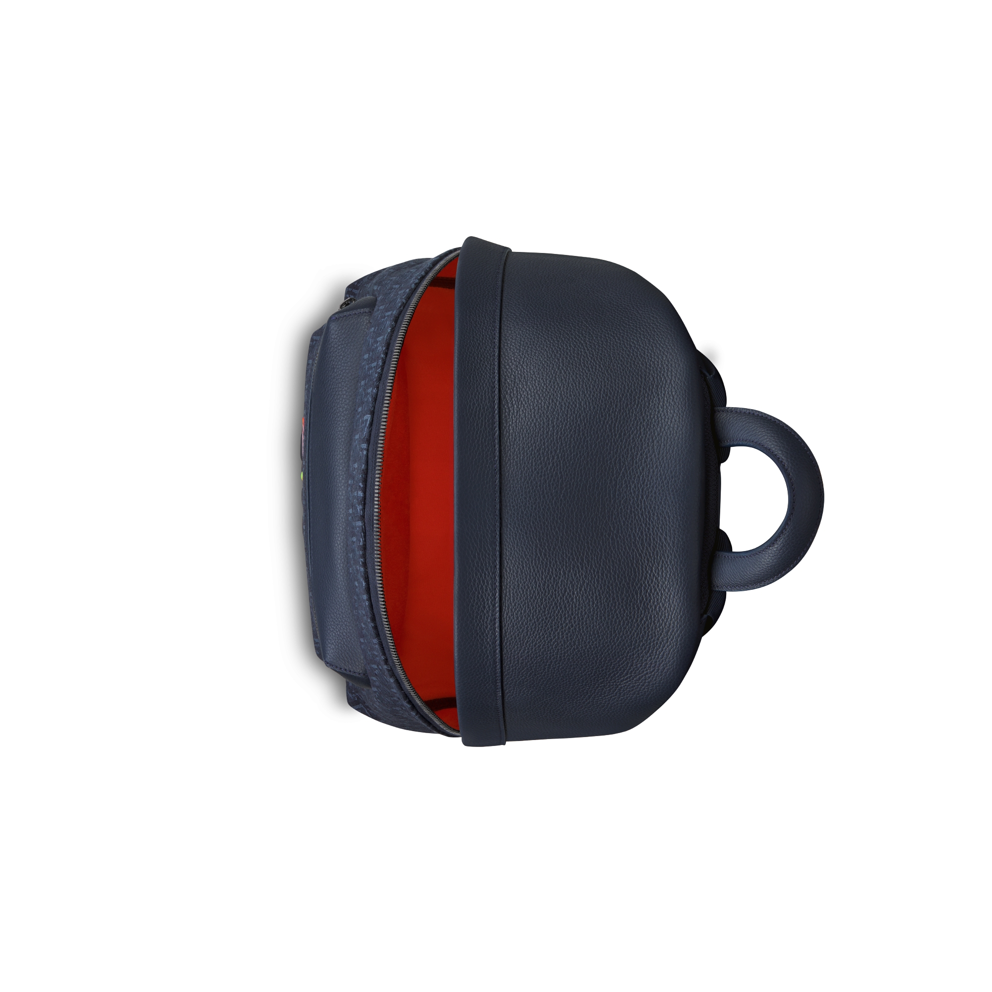 DIOR AND KAWS Rider 2.0 Zipped Backpack Navy Blue Grained Calfskin and ...