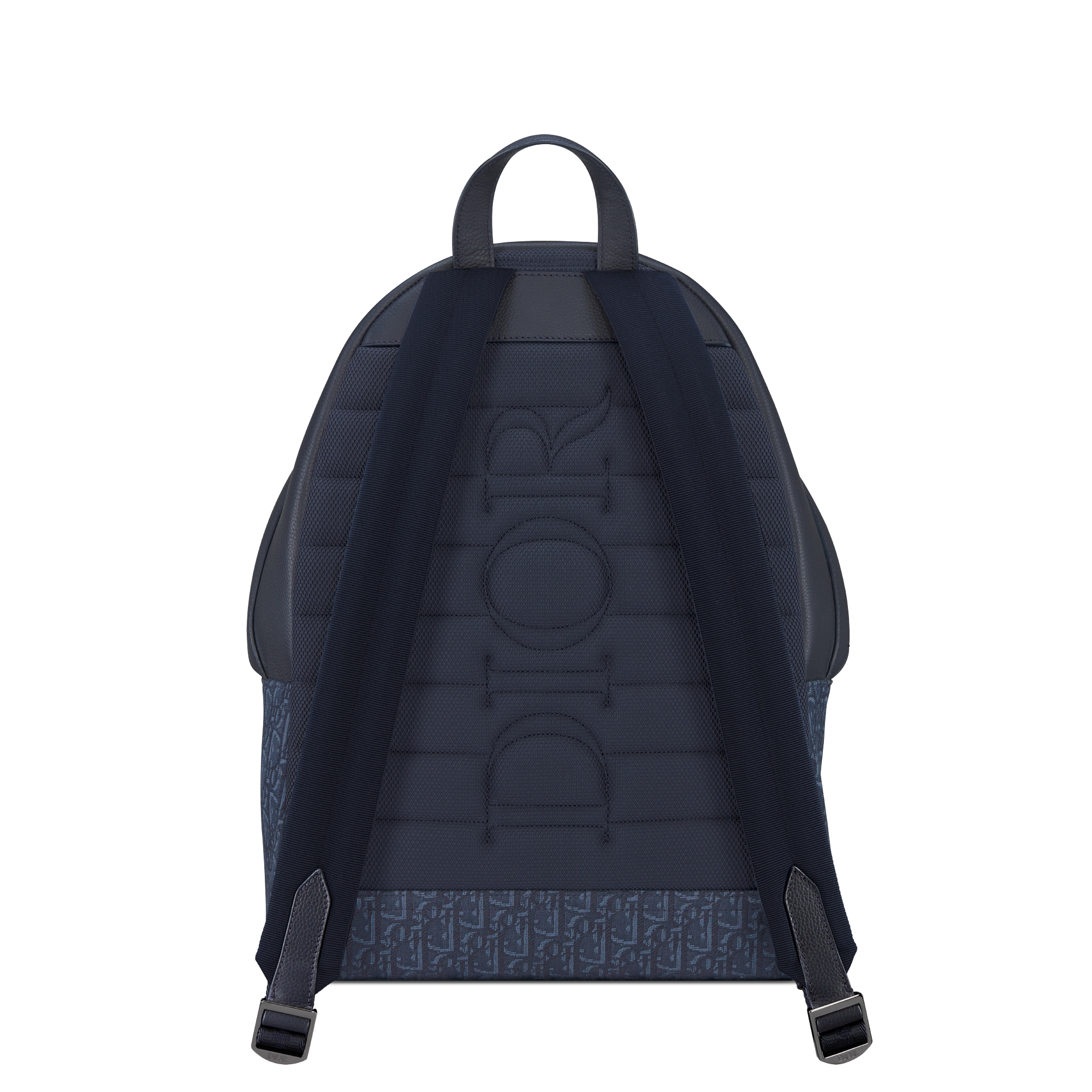 DIOR AND KAWS Rider 2.0 Zipped Backpack Navy Blue Grained Calfskin and ...