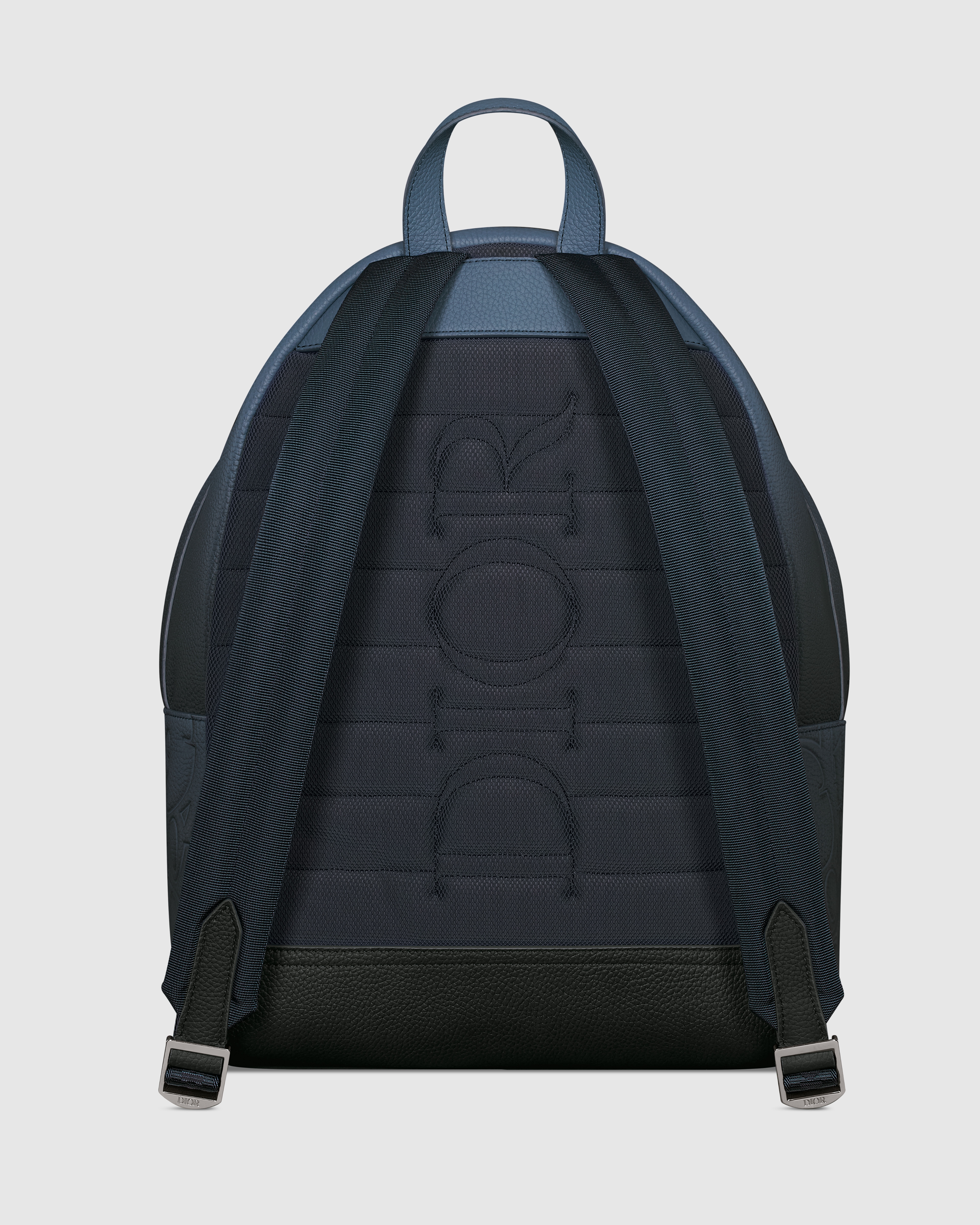 Mochila Rider 2.0 con cremallera Piel Dior Gravity y piel de becerro graneada con degradado de azul a negro E08