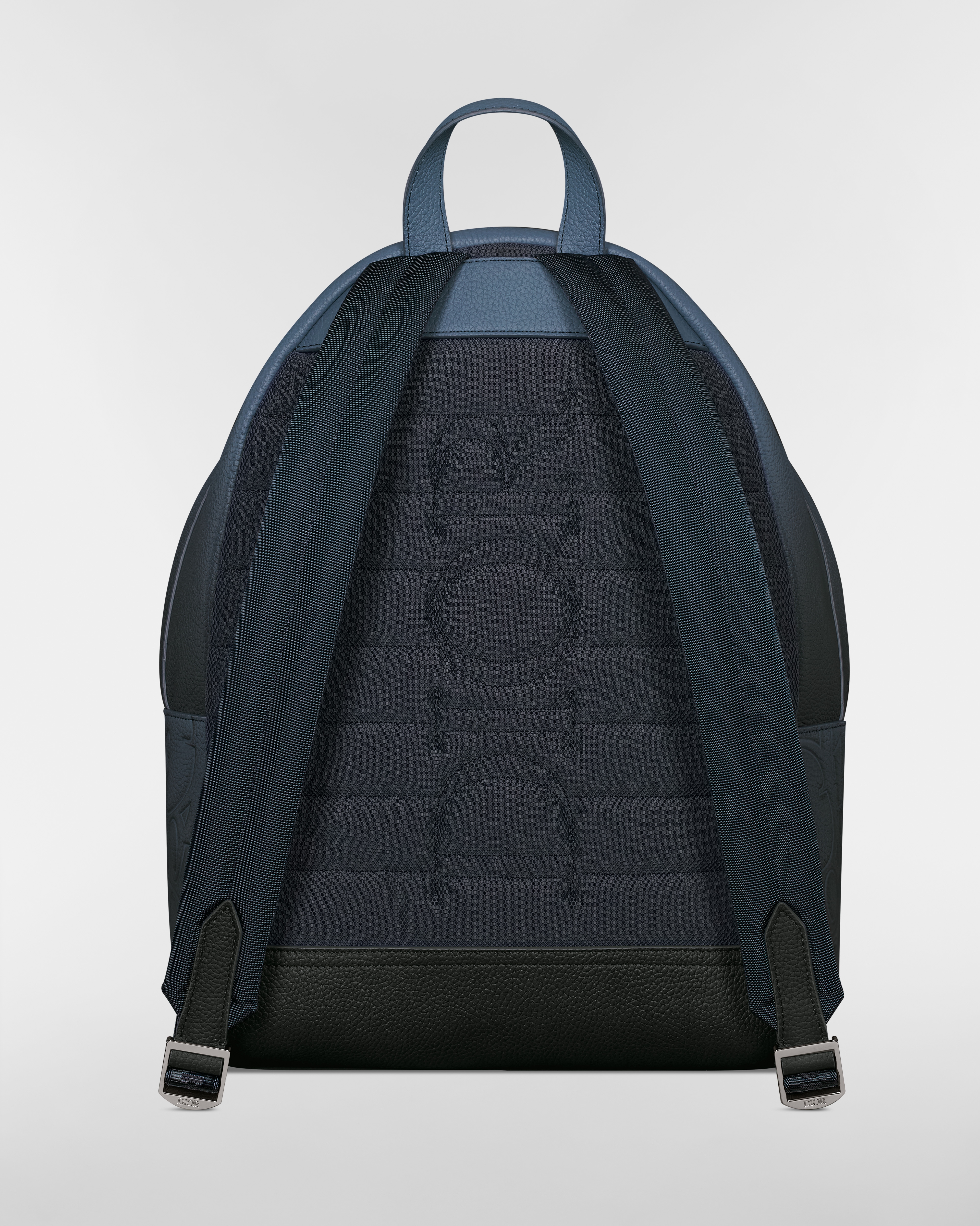กระเป๋าเป้สะพายหลังติดซิป Rider 2.0 หนัง Dior Gravity สีน้ำเงินและสีดำแบบไล่สีกับหนังลูกวัวลายเกรนสีน้ำเงินและสีดำแบบไล่สี E08
