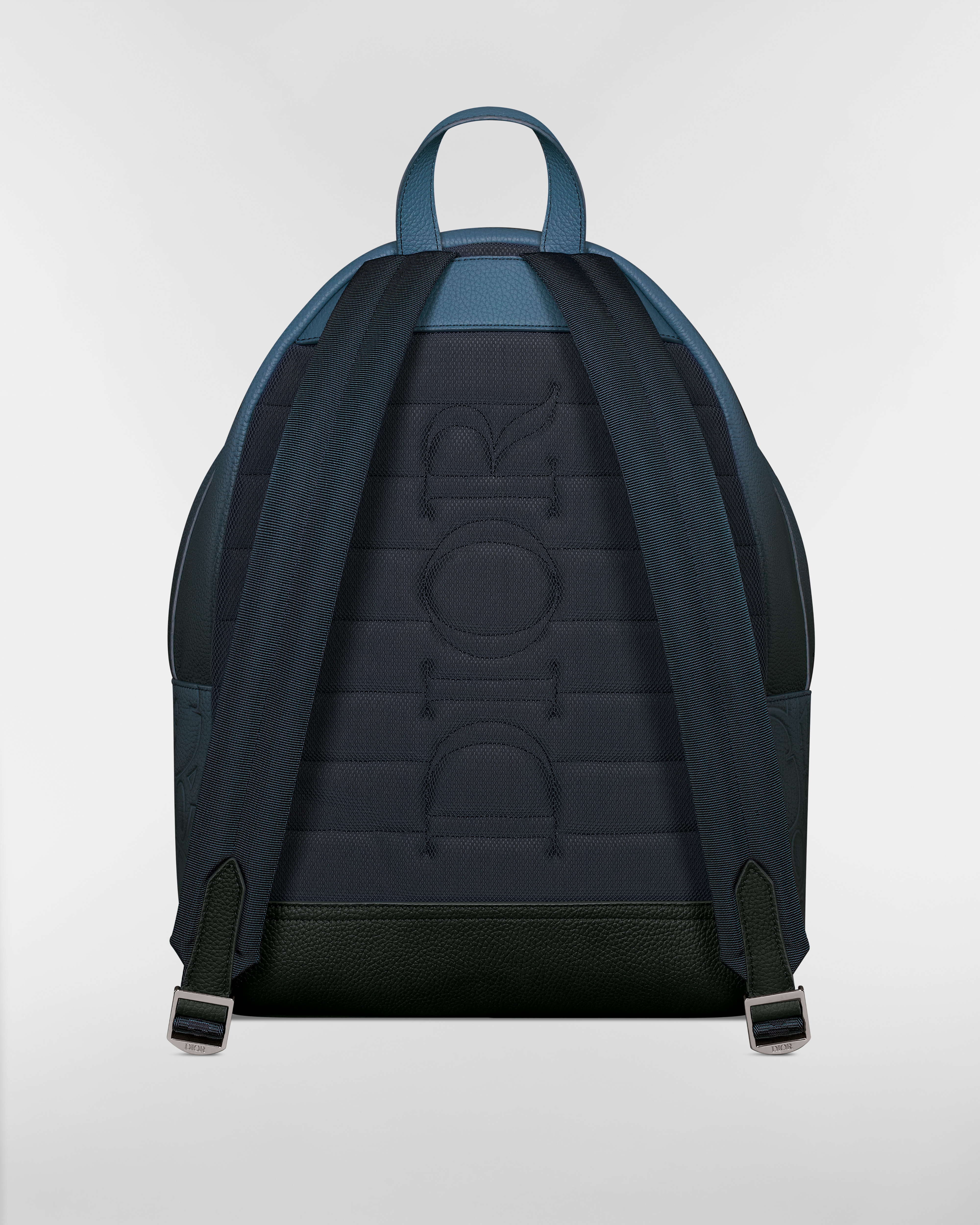 Mochila Rider 2.0 con cremallera Piel Dior Gravity y piel de becerro graneada con degradado de azul a negro E08