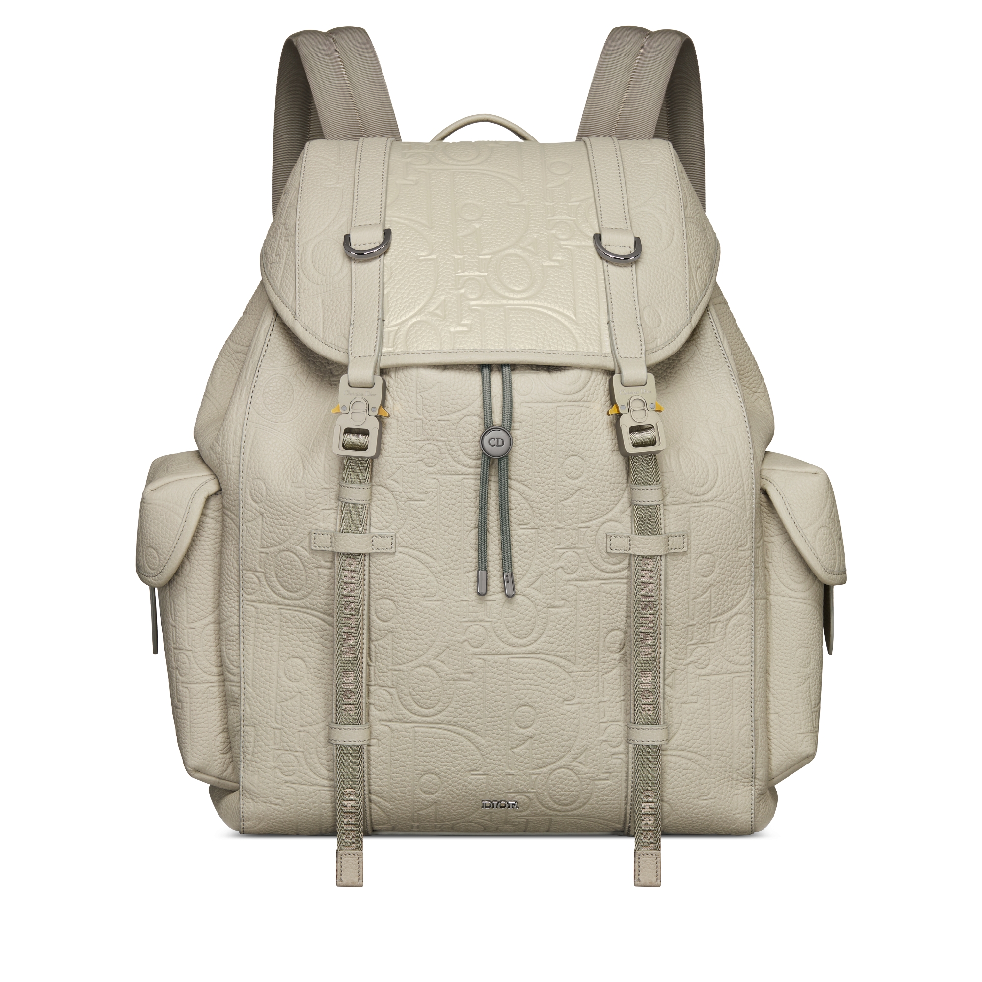 Dior Hit the Road Backpack with Flap Beige Dior Gravity Leather and Beige Grained Calfskin E01