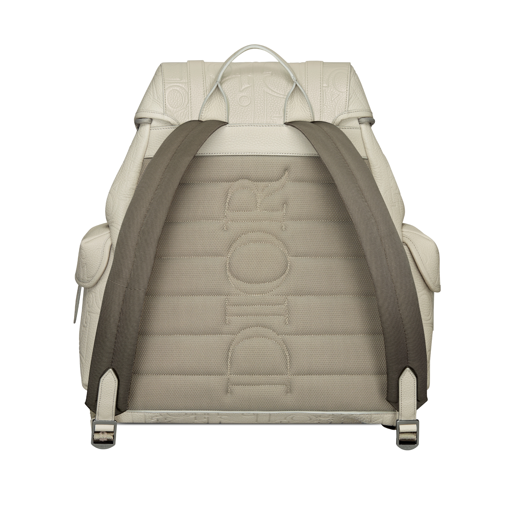 Dior Hit the Road Backpack with Flap Beige Dior Gravity Leather and Beige Grained Calfskin E08