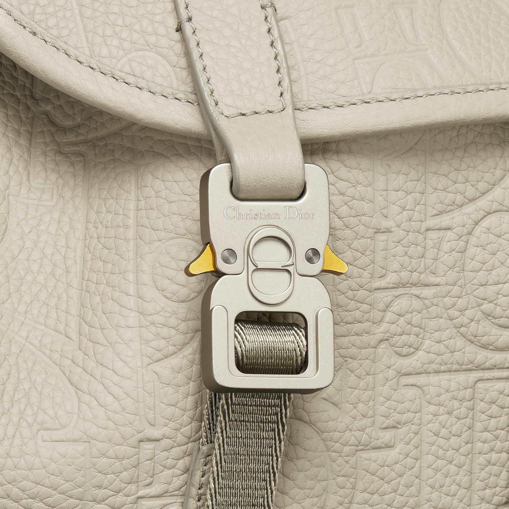 Dior Hit the Road Backpack with Flap Beige Dior Gravity Leather and Beige Grained Calfskin E09