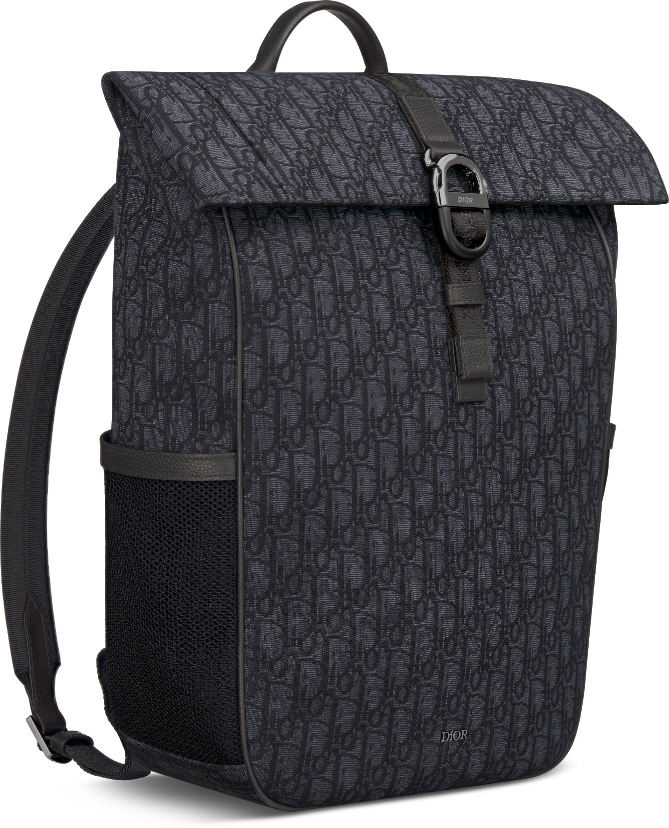 Dior 8 Roll Top Backpack Three quarter closed view