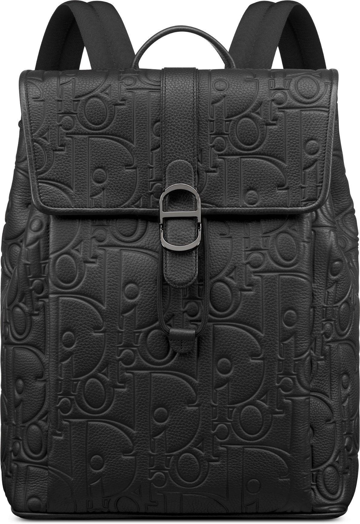 Rider 2.0 Zipped Backpack Black Dior Gravity Leather and Black