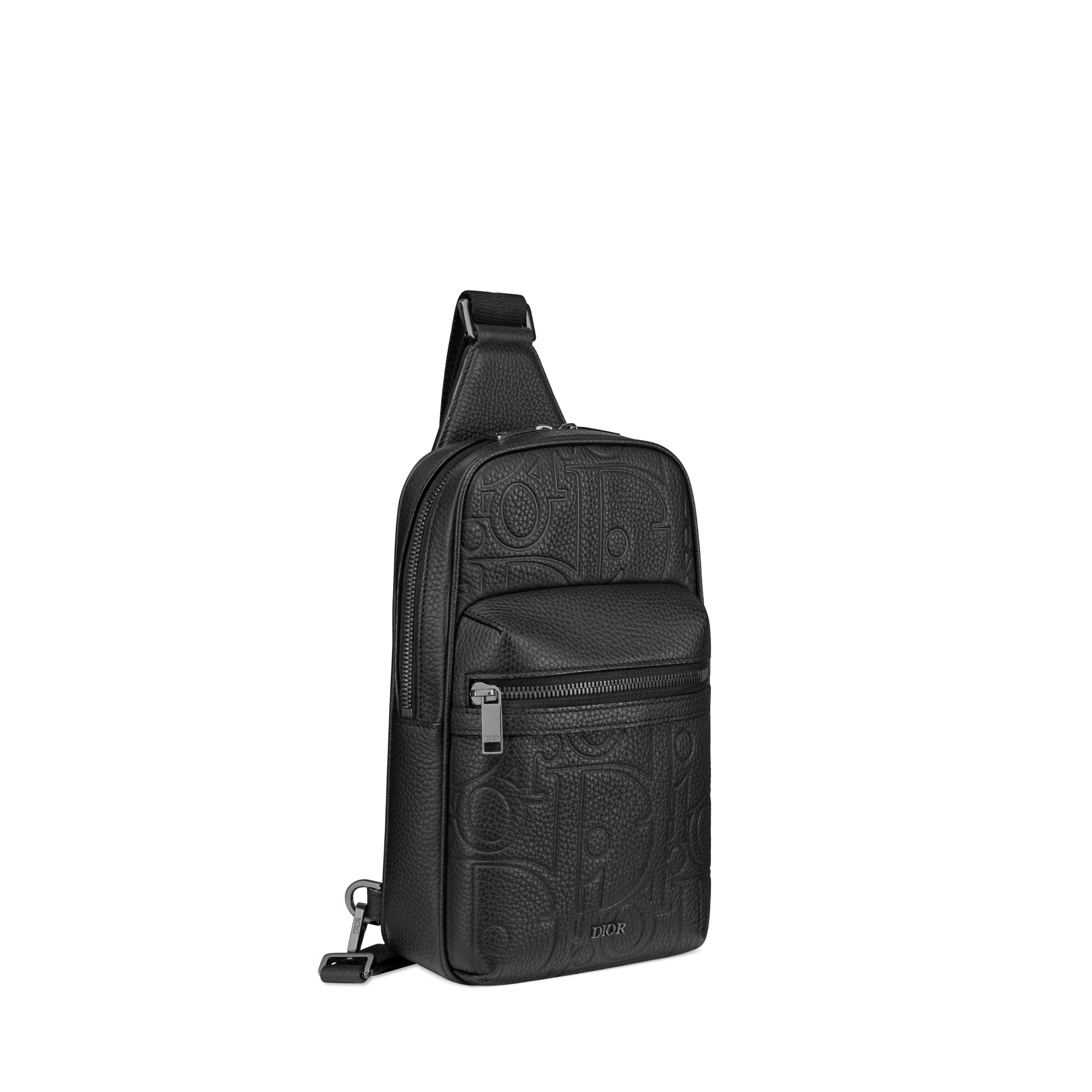 Rider 2.0 Sling Bag Black Dior Gravity Leather and Black Grained Calfskin E03