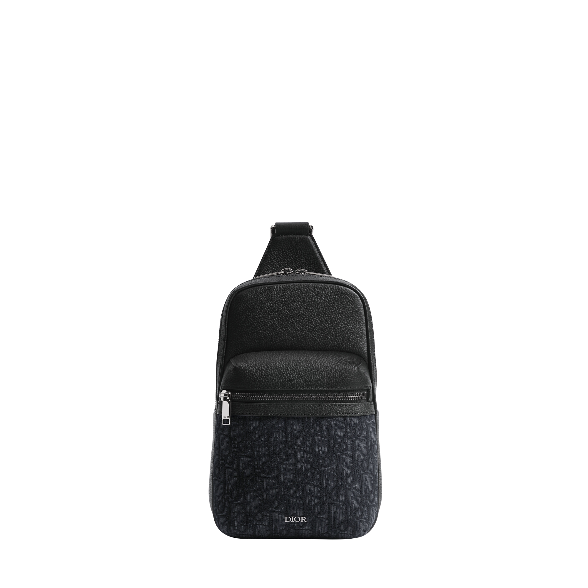  Black Dior Oblique Jacquard and Black Grained Calfskin