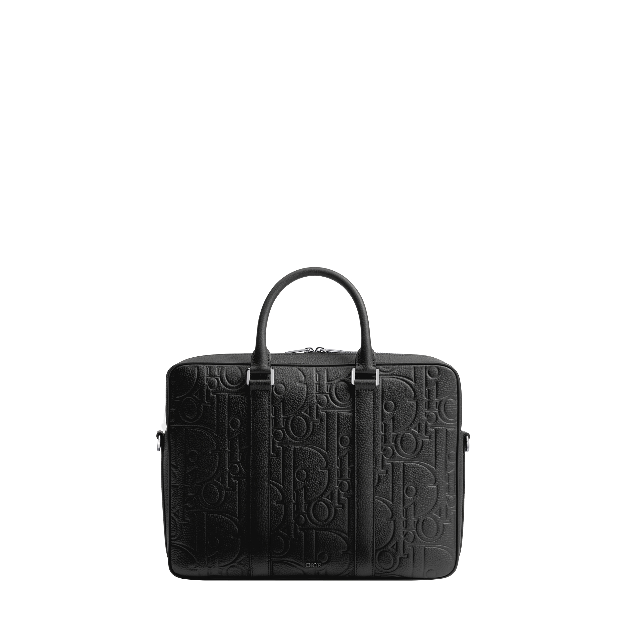 Zipped Briefcase Black Dior Gravity Leather and Black Grained Calfskin E01