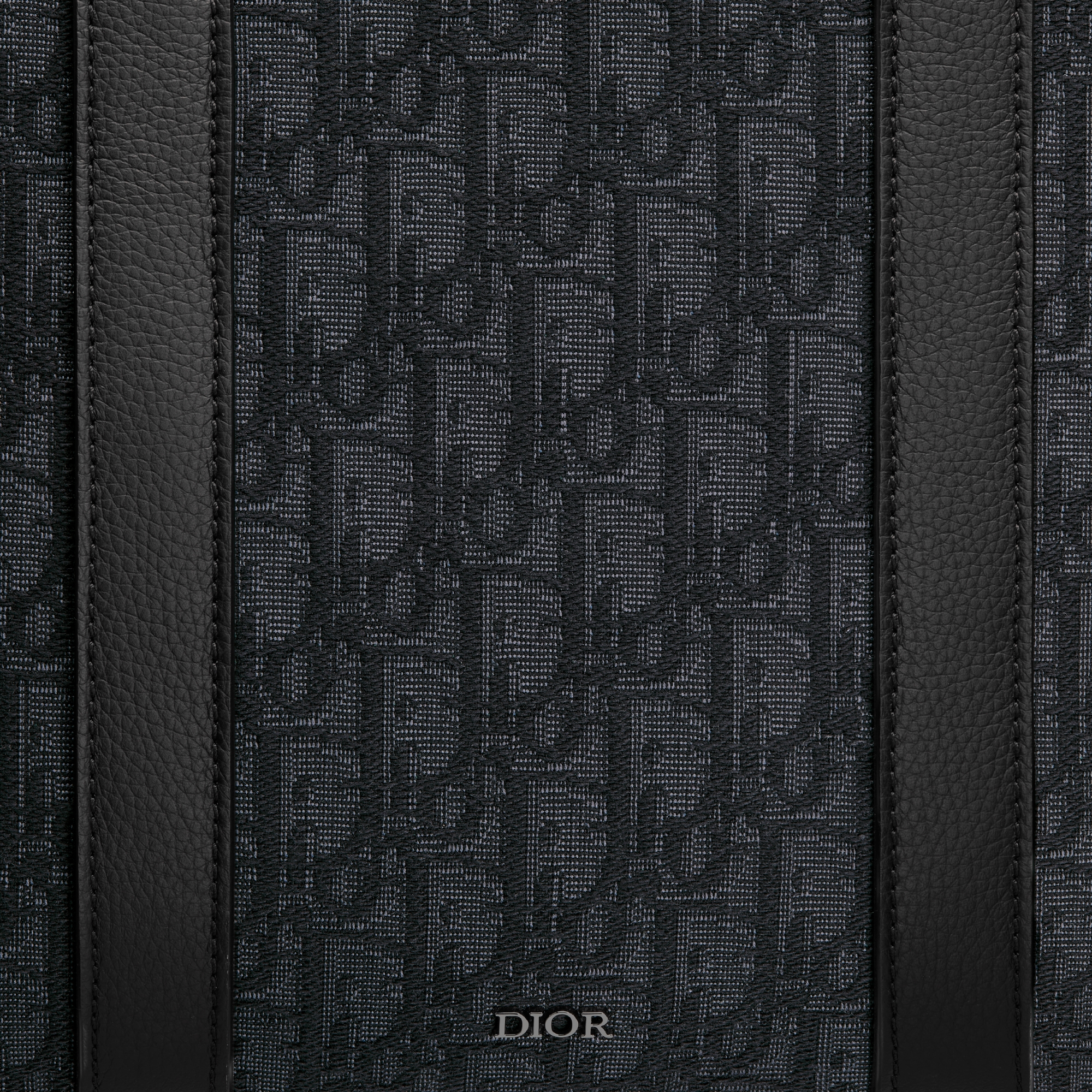 Zipped Briefcase Black Dior Oblique Jacquard and Black Grained Calfskin E09