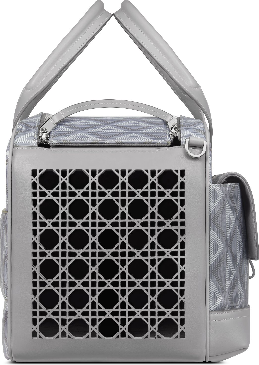 Dior Hit the Road Pet Carrier Bag Dior Gray Coated Cotton Canvas with