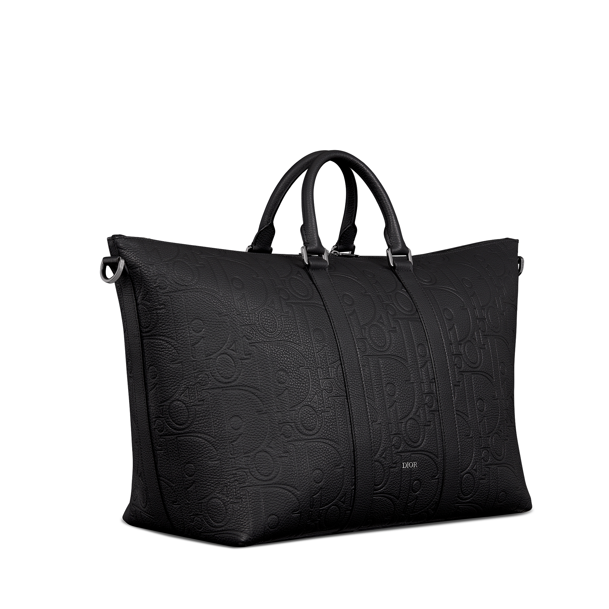 Weekender 40 Black Dior Gravity Leather and Black Grained Calfskin E03