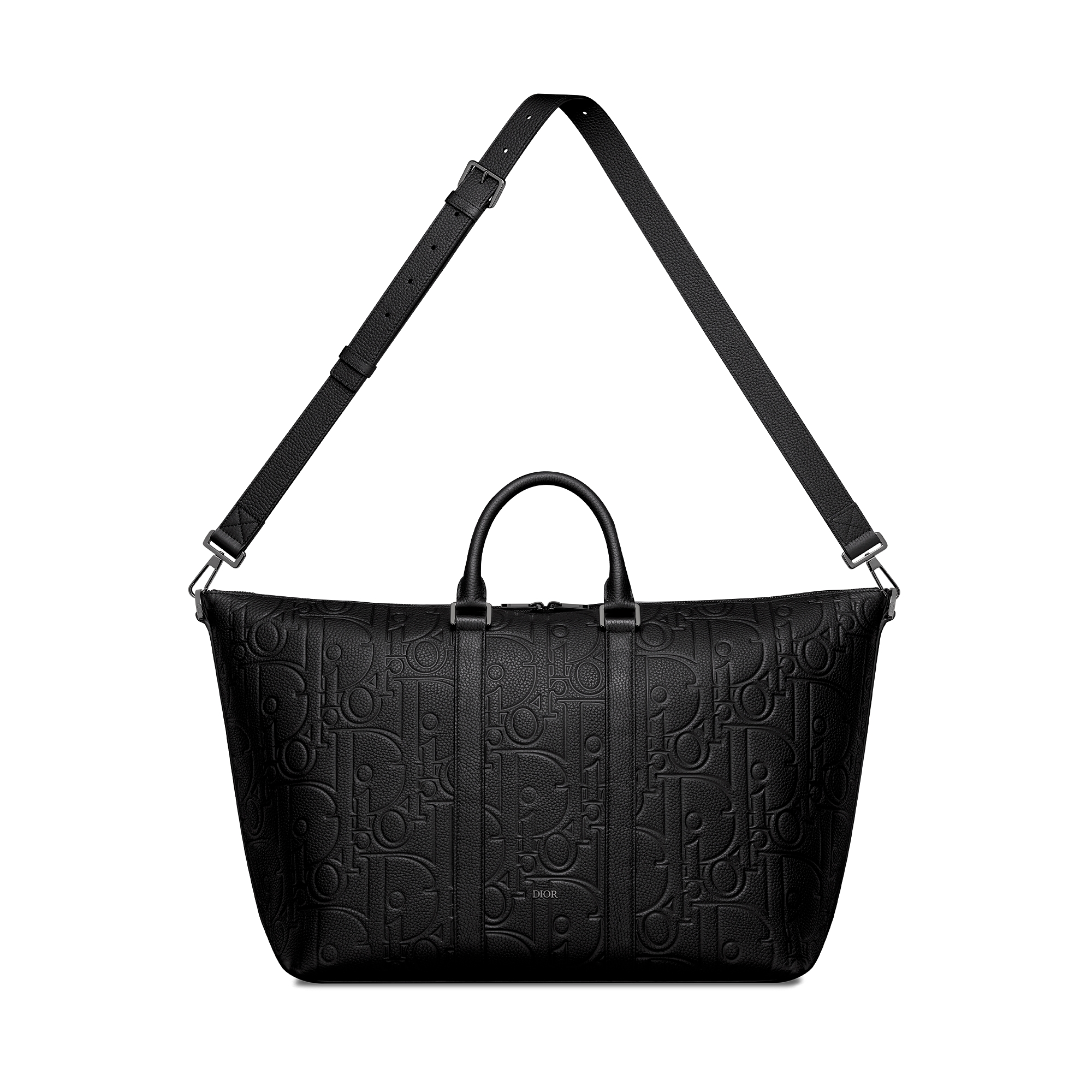 Weekender 40 Black Dior Gravity Leather and Black Grained Calfskin E07