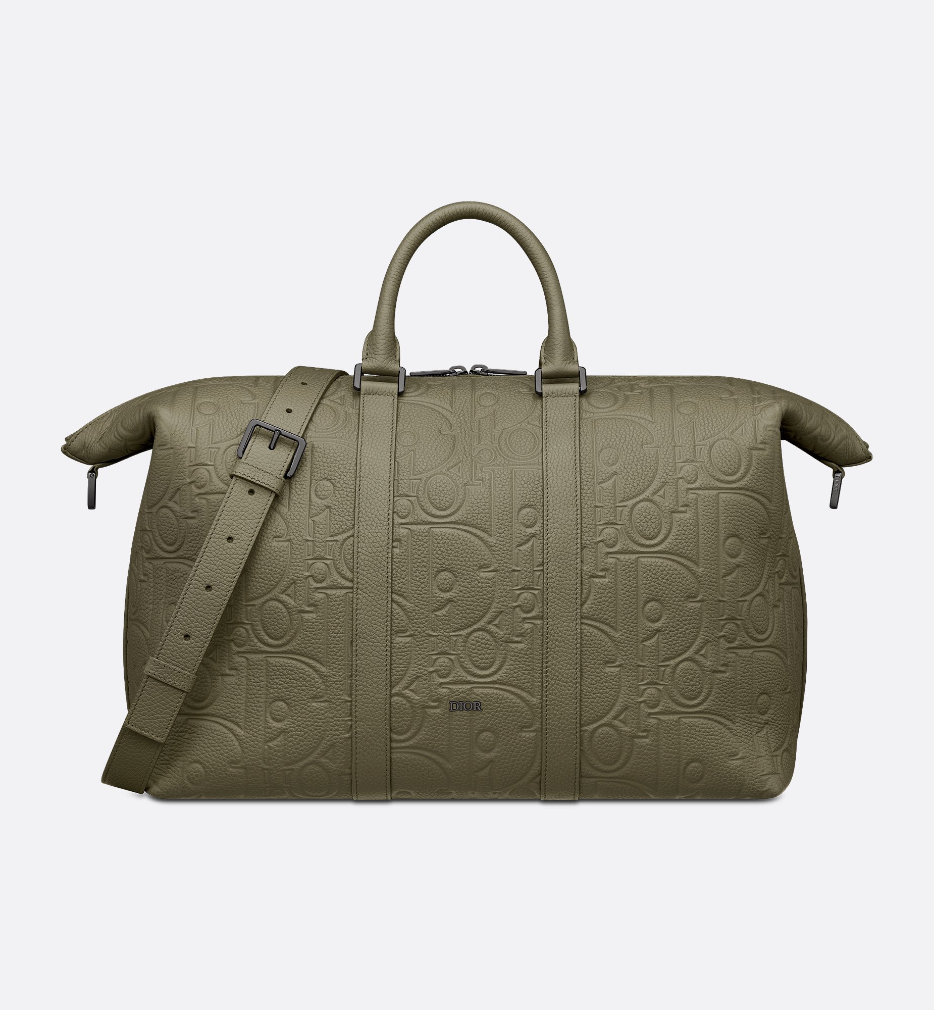 Weekender 40 Khaki Dior Gravity Leather and Khaki Grained Weekender 40 Khaki Dior Gravity Leather and Khaki Grained