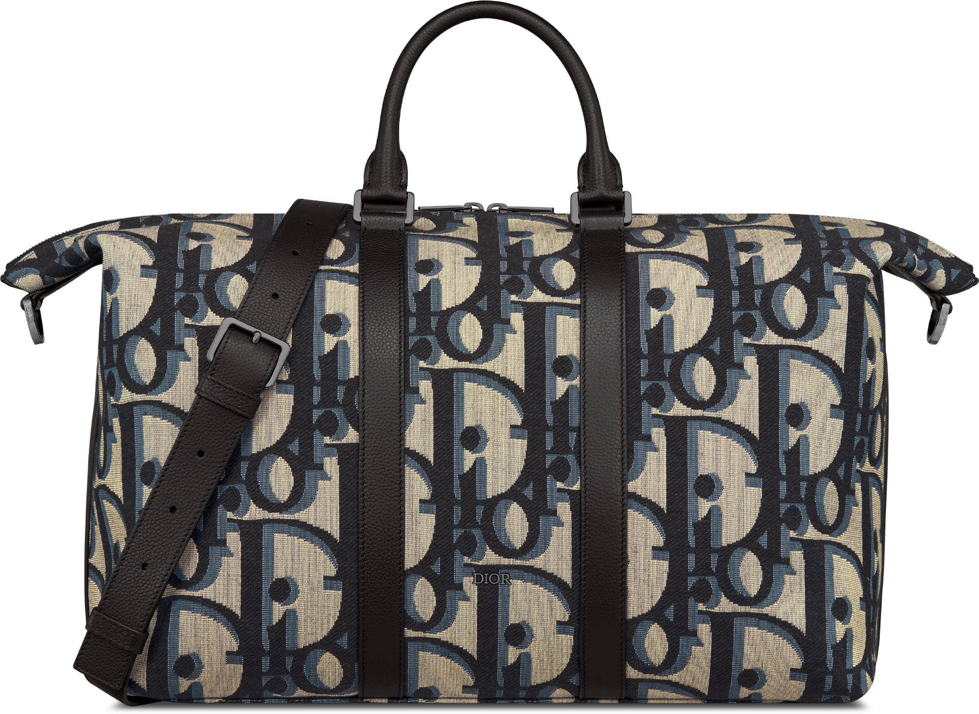 Weekender 40 Beige and Black Maxi Dior Oblique Jacquard DIOR