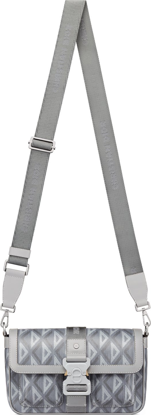 Dior Hit the Road Bag with Strap Dior Gray Coated Cotton Canvas with CD