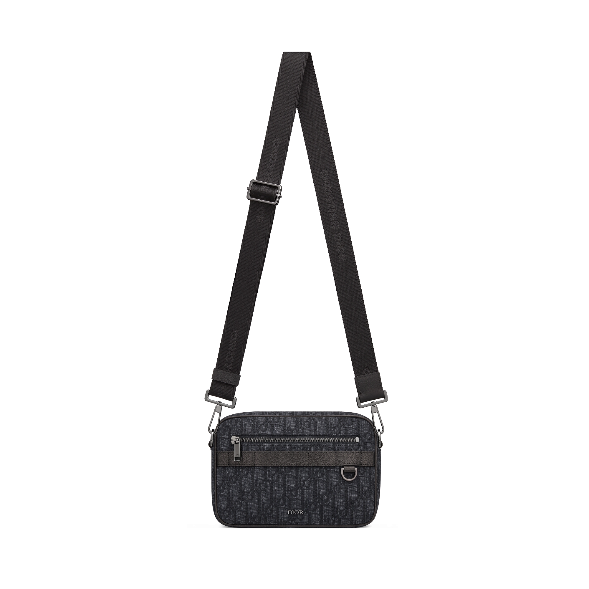Safari 包款附背帶 黑色 Dior Oblique 緹花 E07