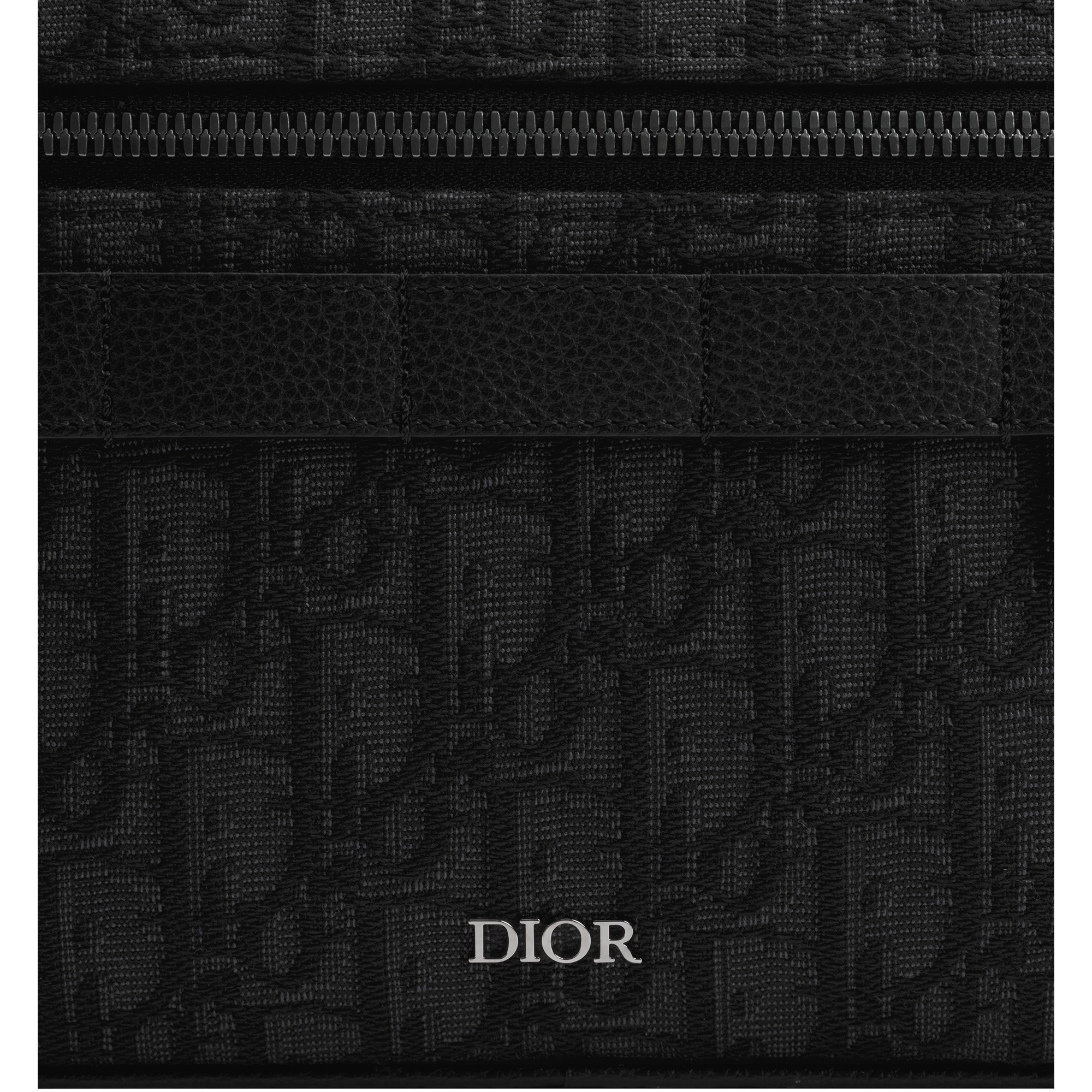 Safari Bag with Strap Black Dior Oblique Jacquard E11