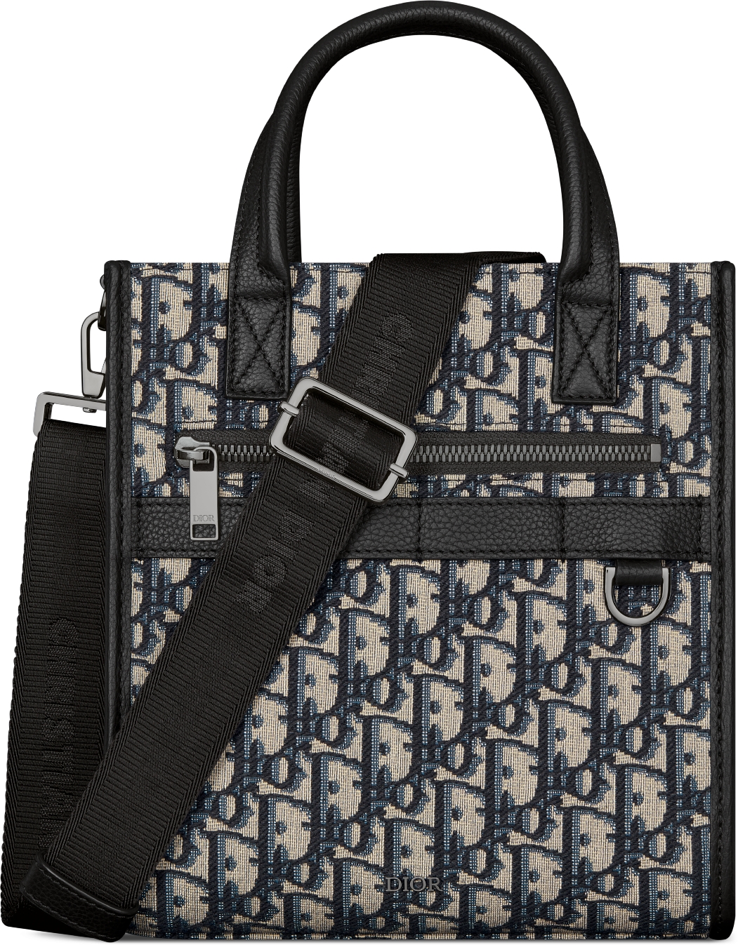 Safari North-South Tote Bag Beige and Black Dior Oblique Jacquard | DIOR