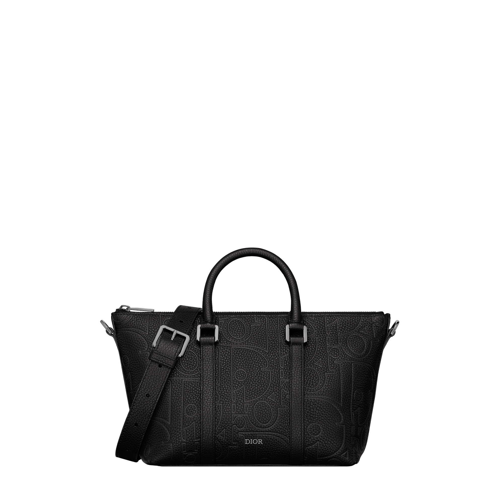 Weekender 25 Black Dior Gravity Leather and Black Grained Calfskin E01