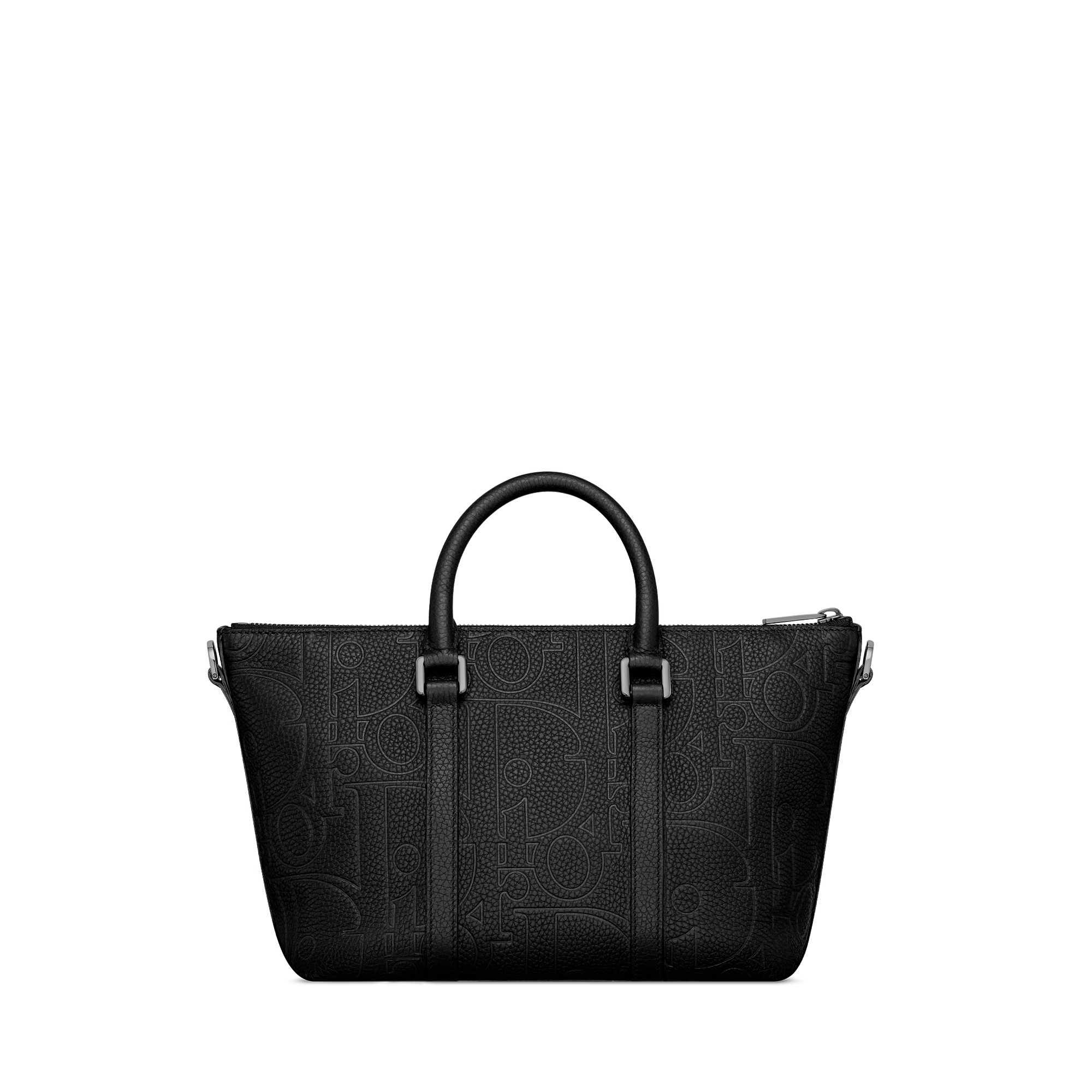 حقيبة Weekender 25 جلد بنمط ديور غرافيتي باللون الأسود وجلد العجل المحبّب باللون الأسود E08