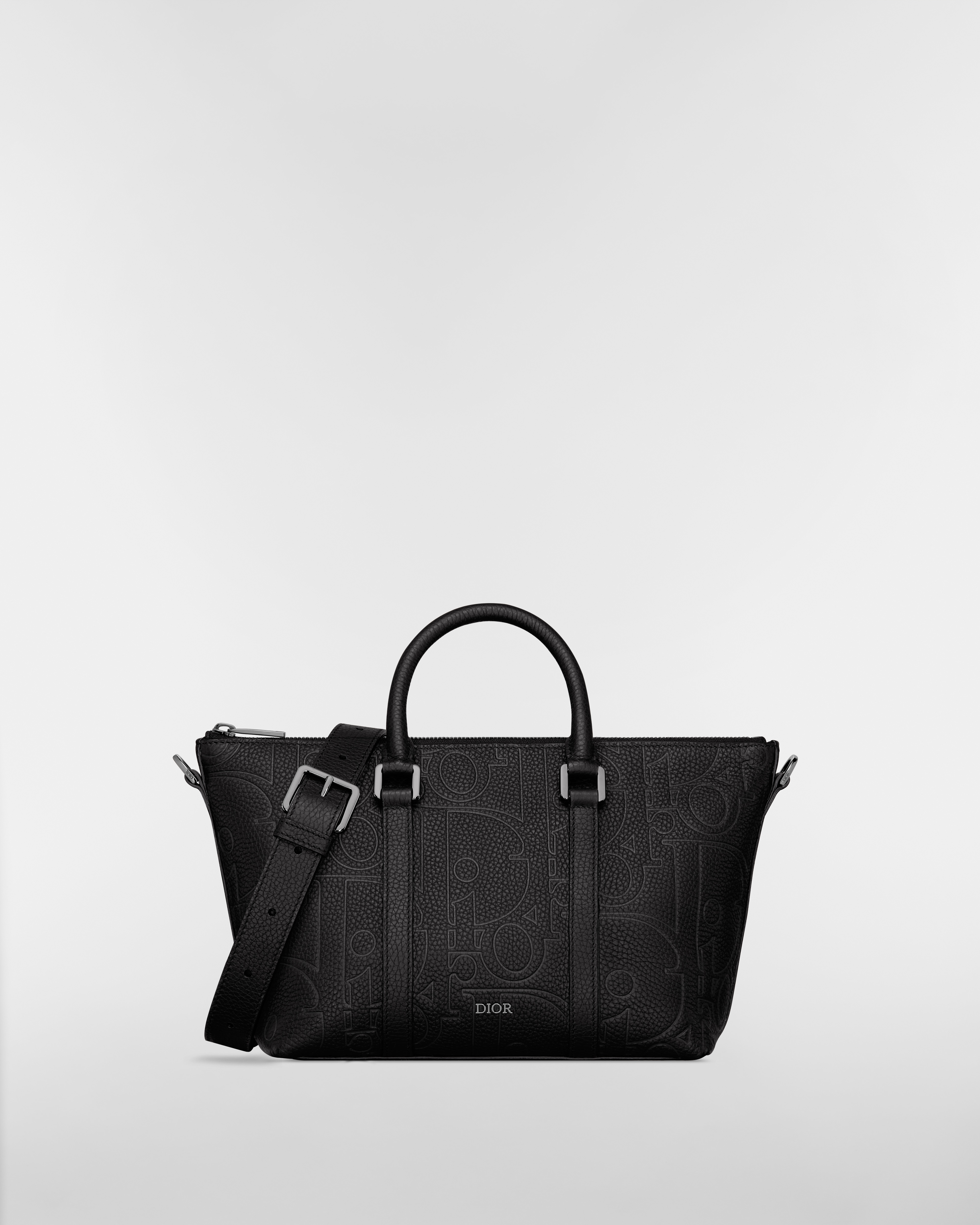 Weekender 25 Black Dior Gravity Leather and Black Grained Calfskin E01