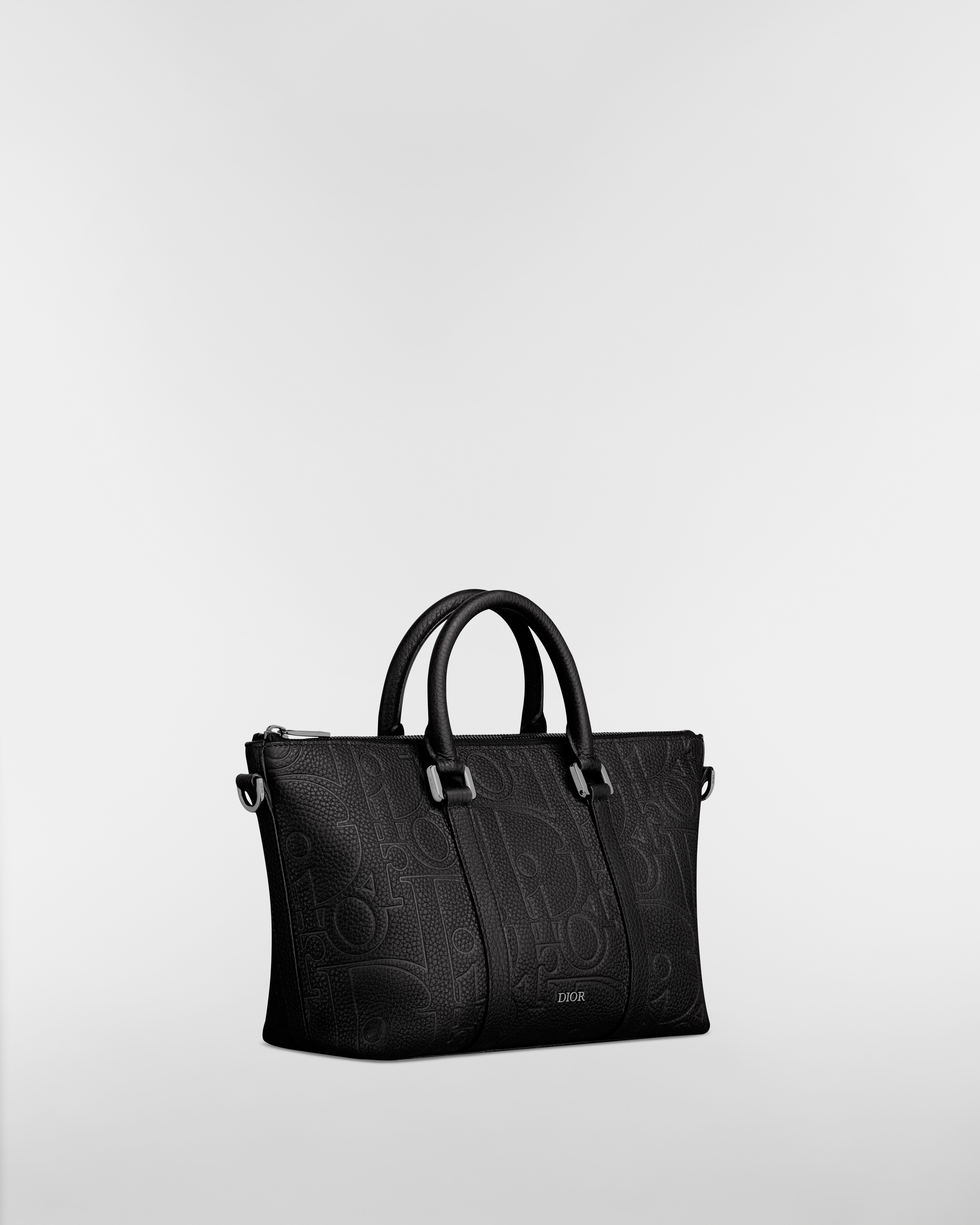 Weekender 25 Black Dior Gravity Leather and Black Grained Calfskin E03