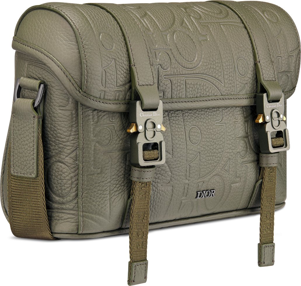 Dior Hit the Road Messenger Bag with Flap Khaki Dior Gravity Leather and  Khaki Grained Calfskin | DIOR