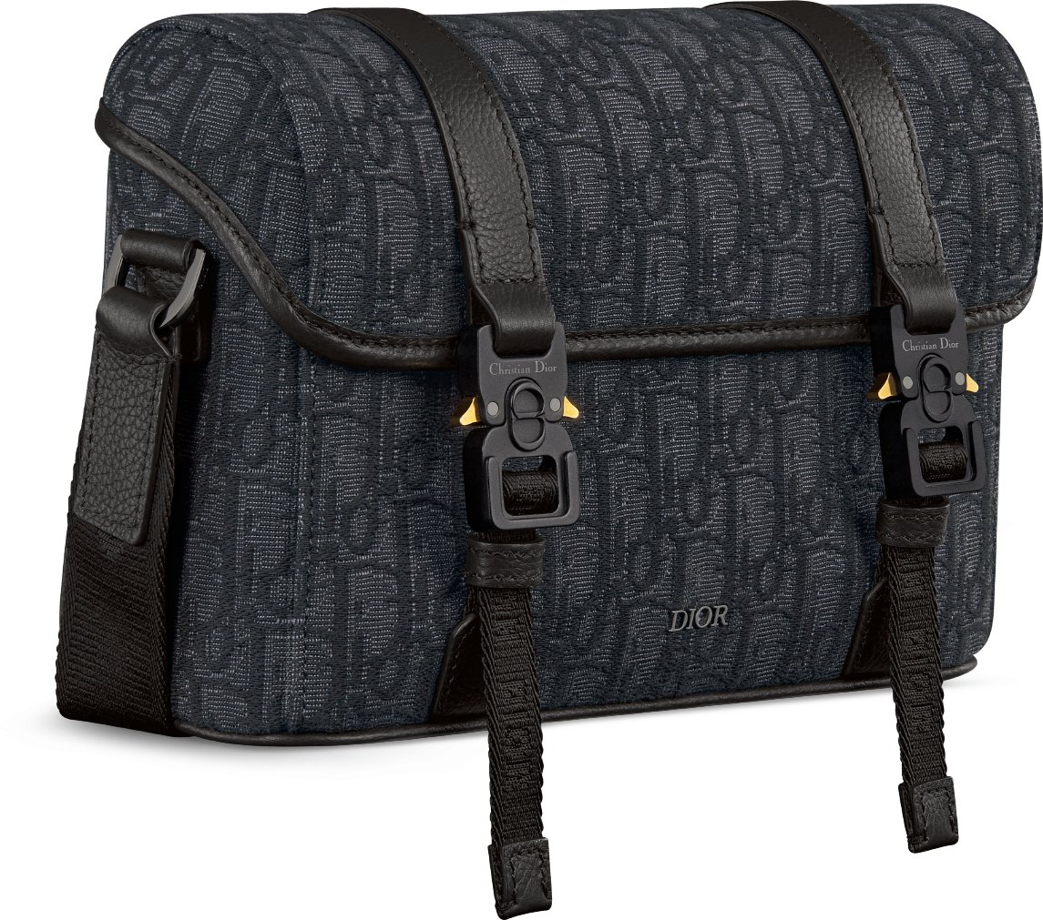 Dior Hit the Road Messenger Bag with Flap Three quarter closed view