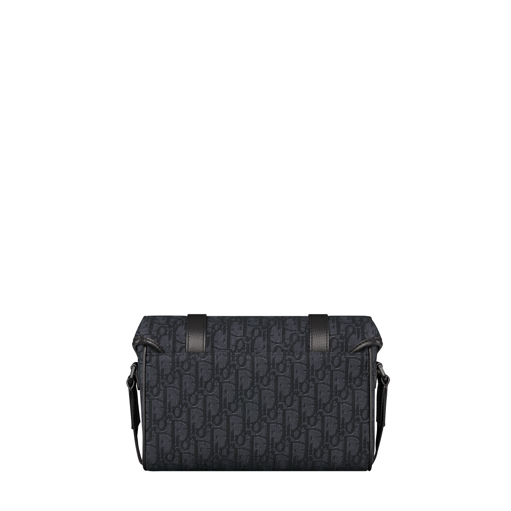 Dior Hit the Road Messenger Bag with Flap Black Dior Oblique Jacquard and Black Grained Calfskin E08