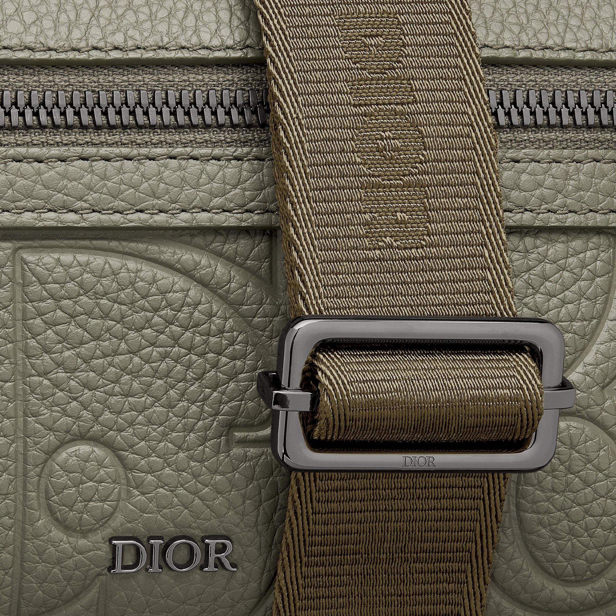 Rider 2.0 Zipped Messenger Bag Khaki Dior Gravity Leather