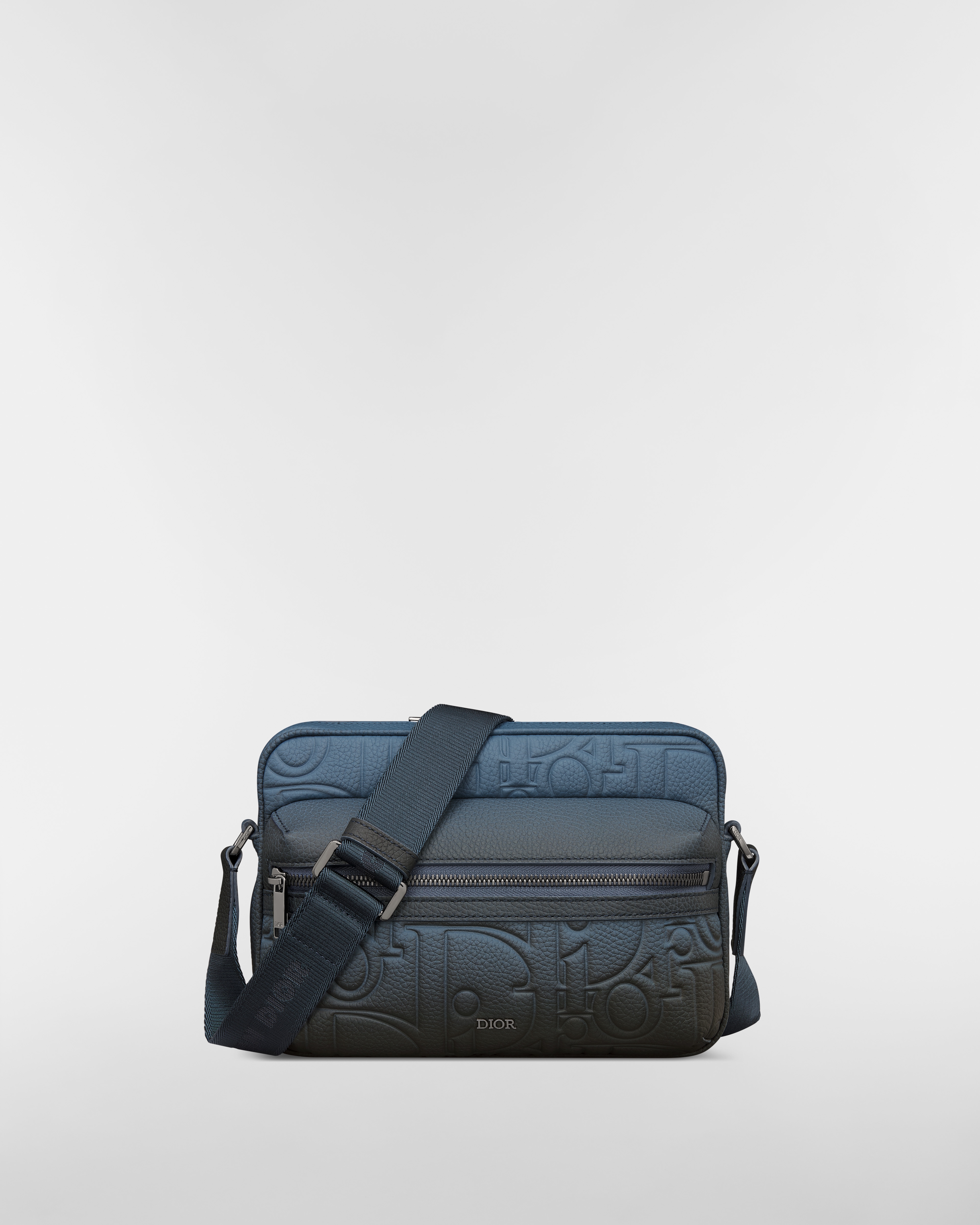 Rider 2.0 지퍼 메신저백 블루-블랙 그라데이션 Dior Gravity 가죽 & 블루-블랙 그라데이션 그레인 송아지 가죽 E01