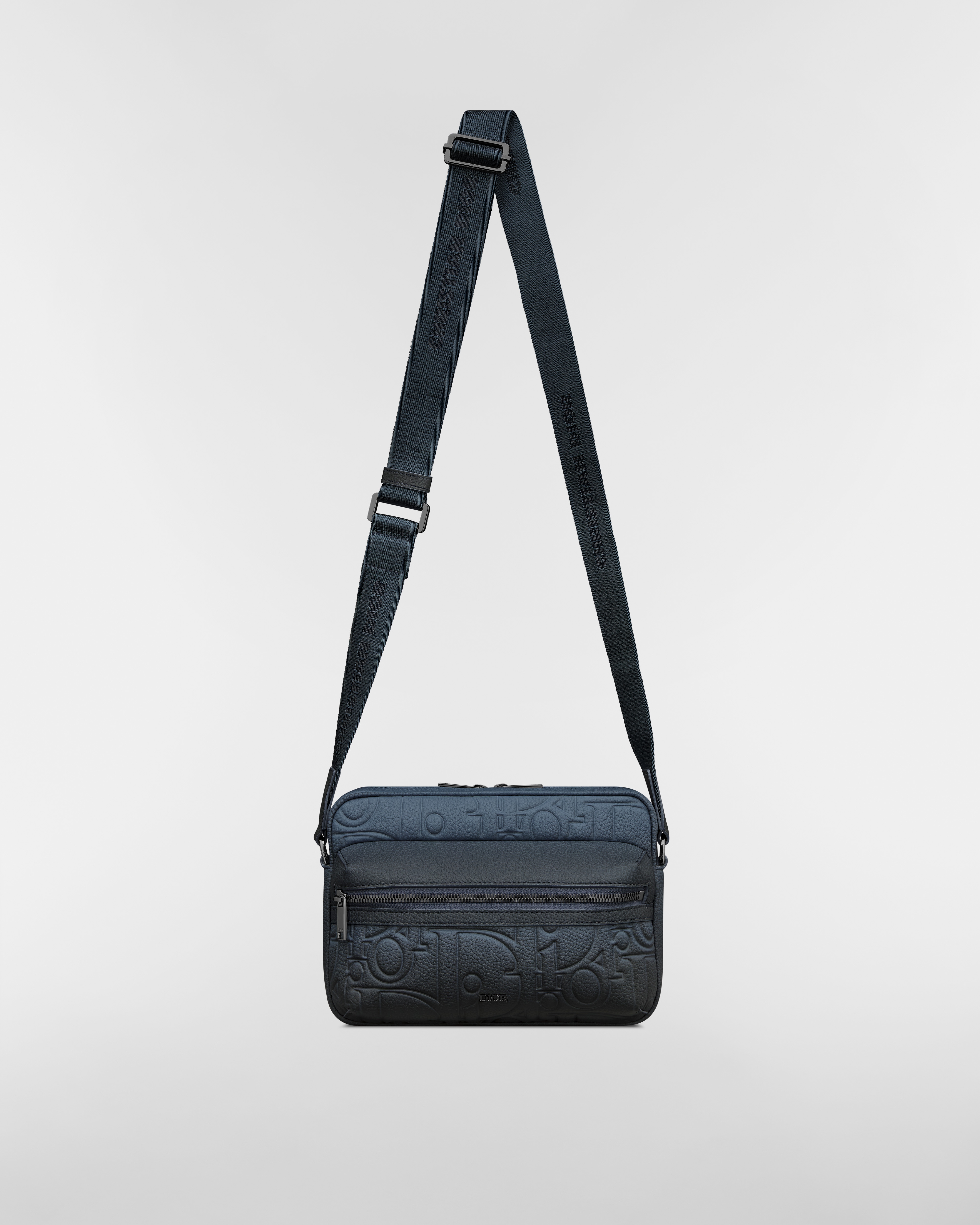 Rider 2.0 지퍼 메신저백 블루-블랙 그라데이션 Dior Gravity 가죽 & 블루-블랙 그라데이션 그레인 송아지 가죽 E07