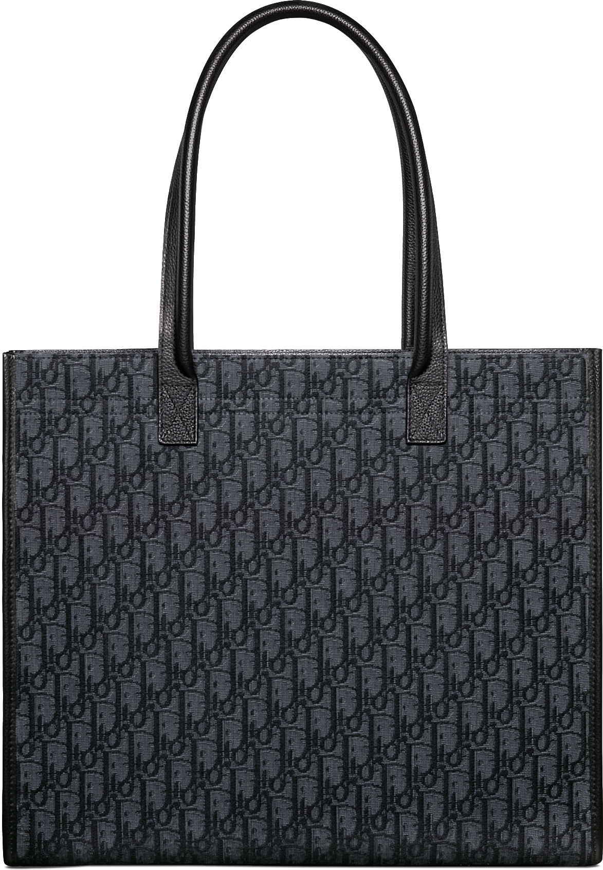 Safari Tote Bag Black Dior Oblique Jacquard and Grained Calfskin | DIOR