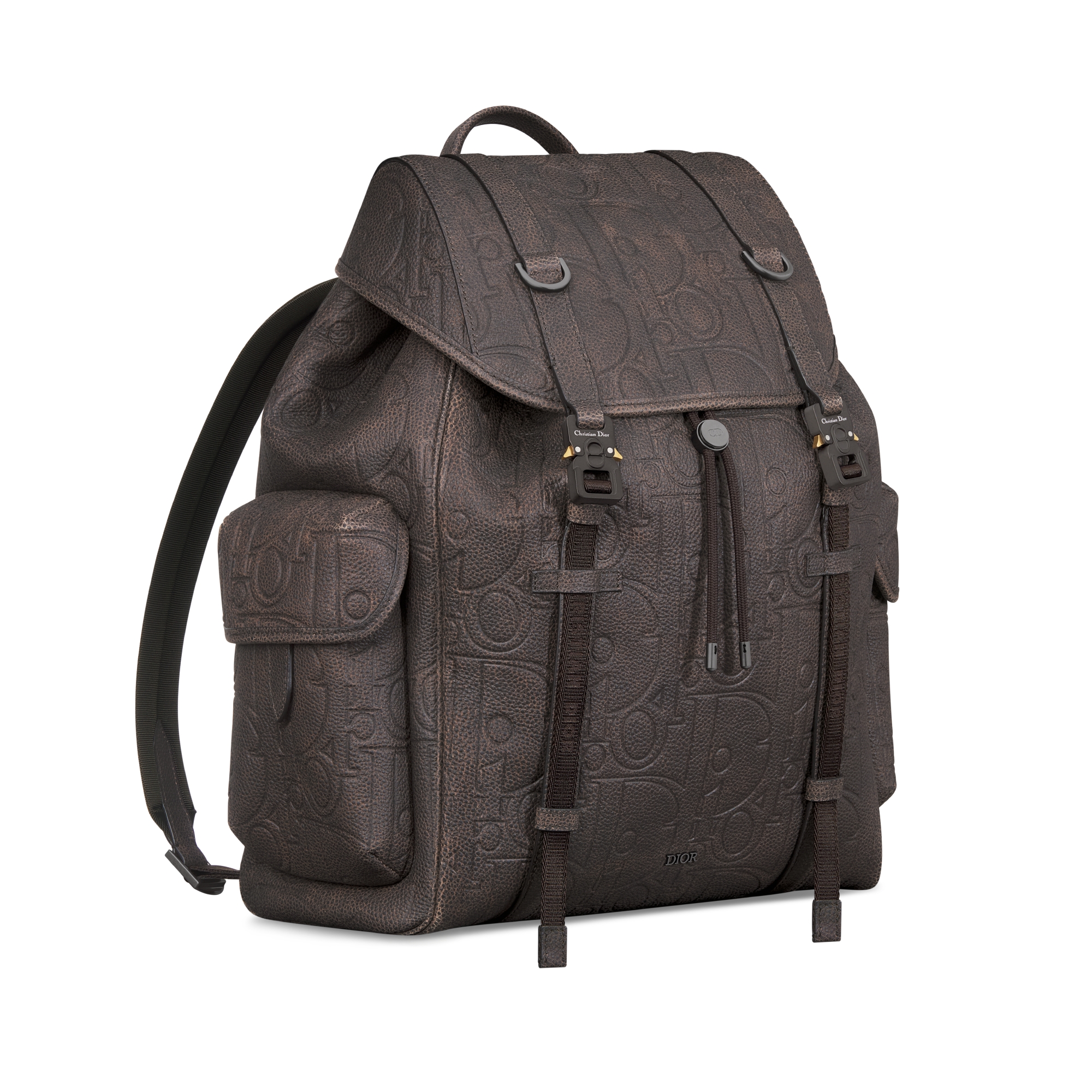 Dior Hit The Road-rugzak met flap Bruin Dior Gravity Vintage-leer E03