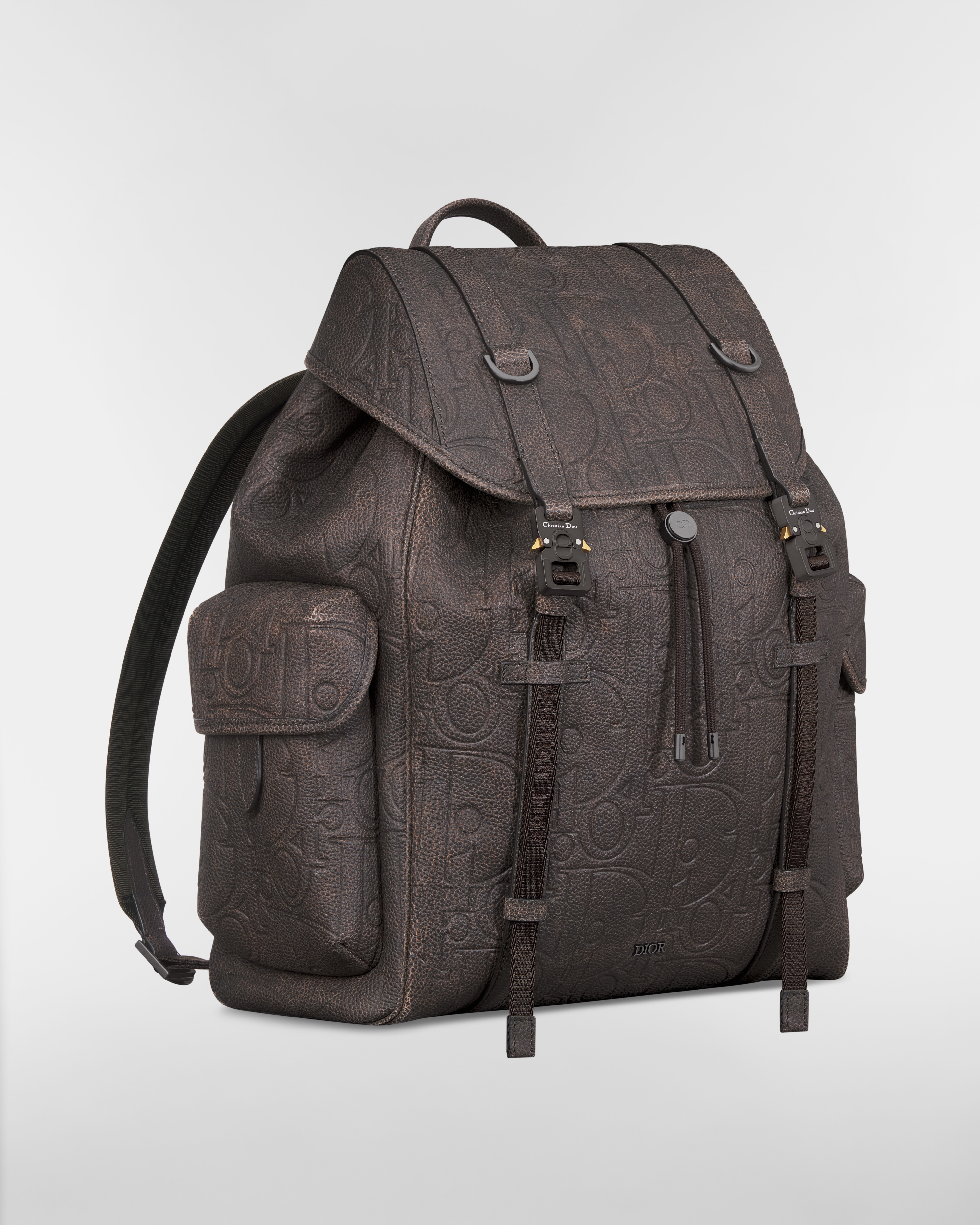 Dior Hit The Road-rugzak met flap Bruin Dior Gravity Vintage-leer E03