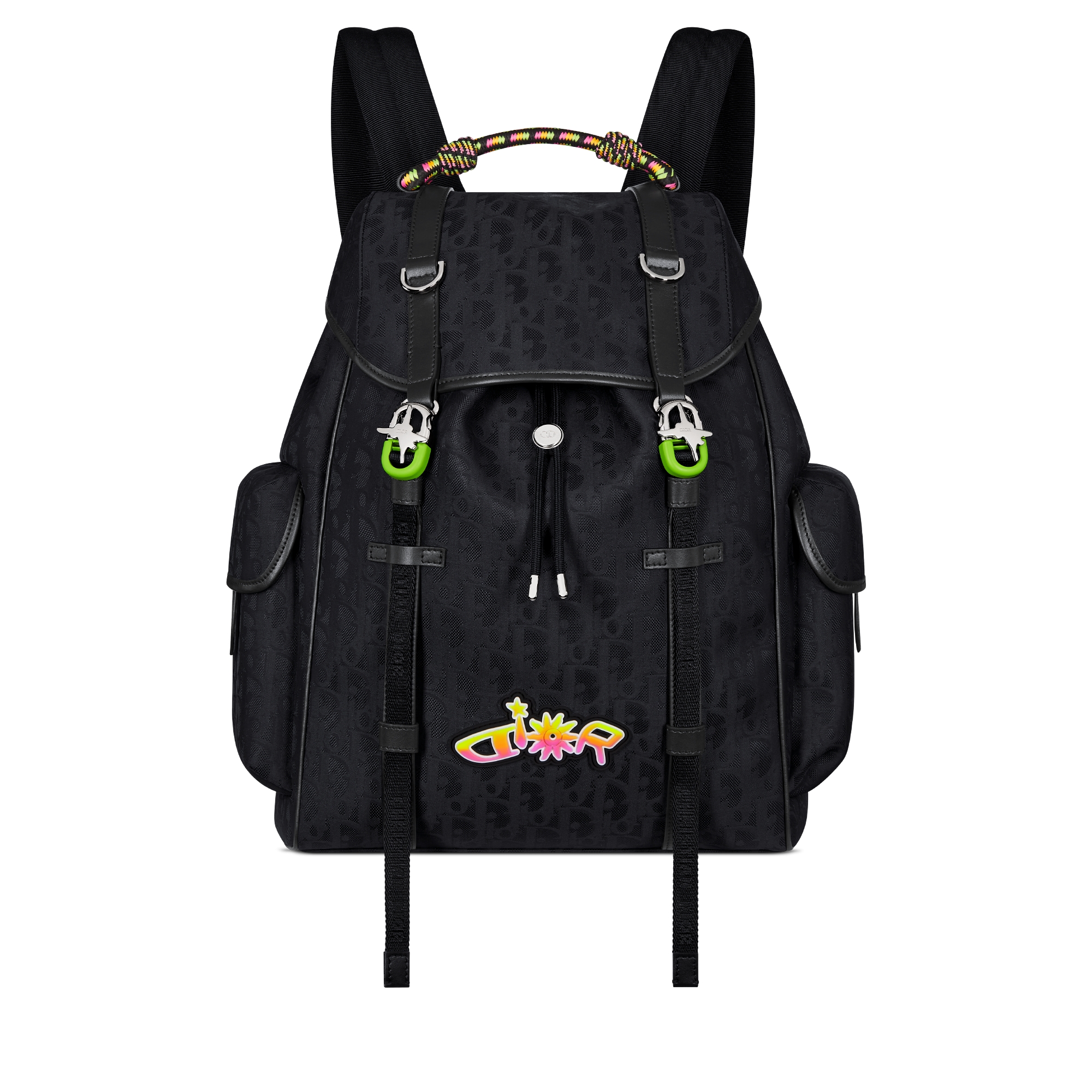 DIOR AND LEWIS HAMILTON Dior Hit the Road Backpack with Flap Black