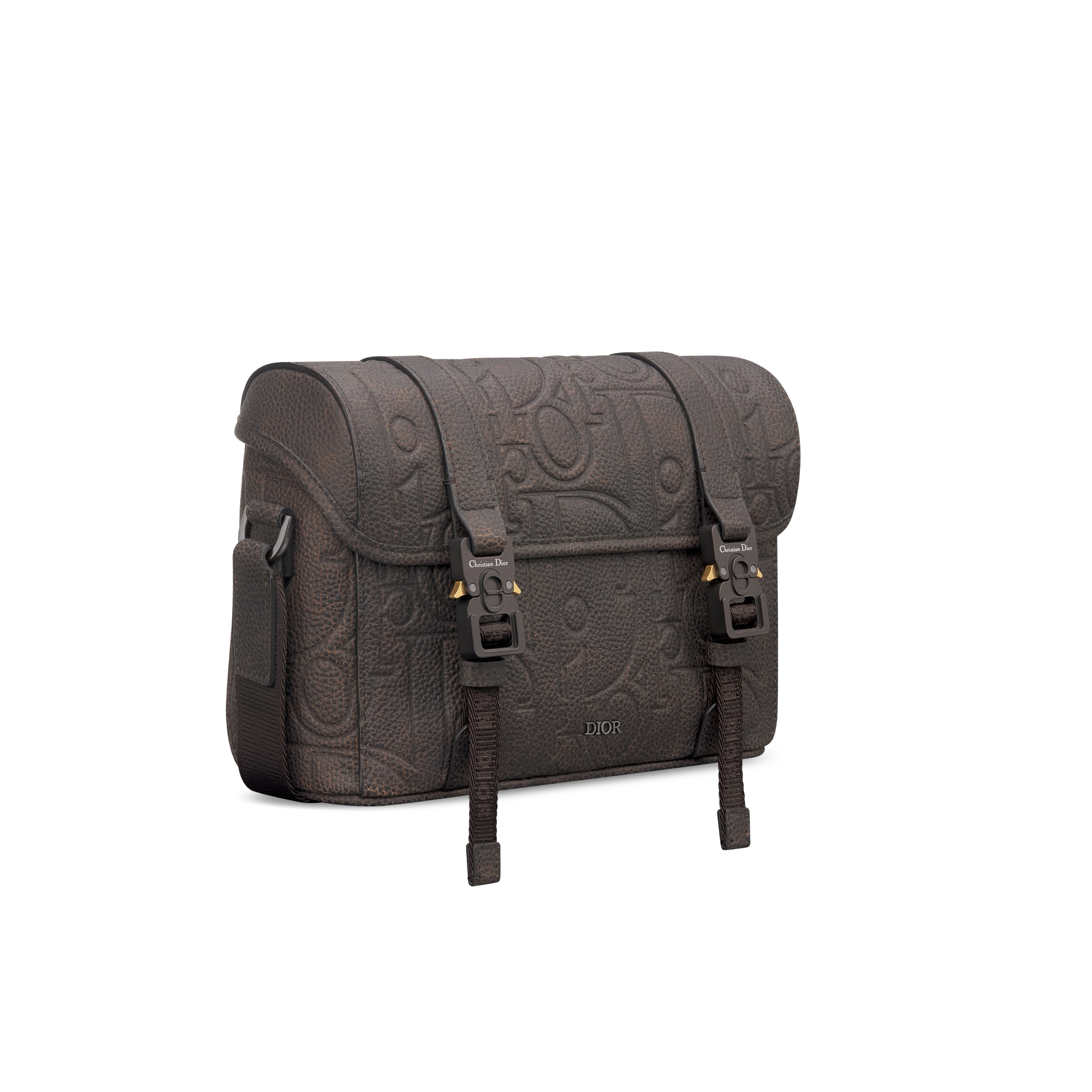 Dior Hit the Road Messenger Bag with Flap Brown Dior Gravity Vintage Leather E03