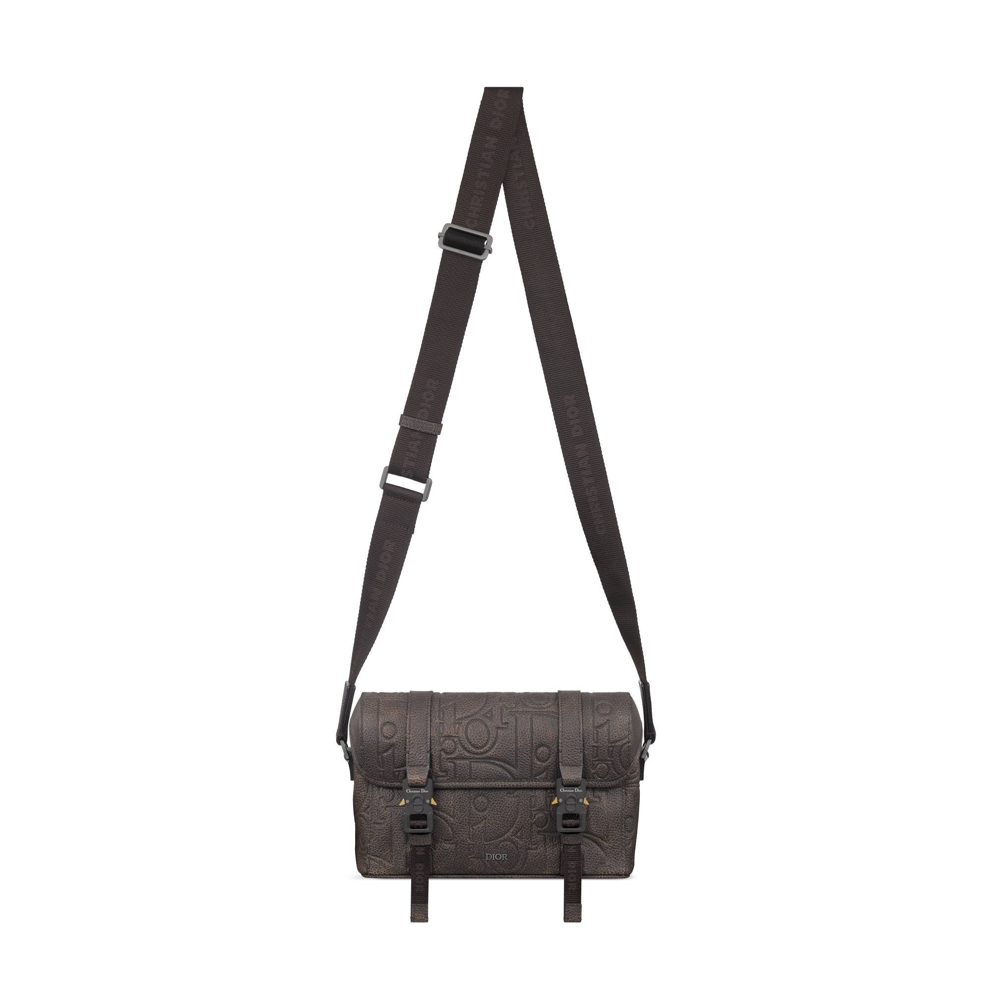 Dior Hit the Road Messenger Bag with Flap Brown Dior Gravity Vintage Leather E07