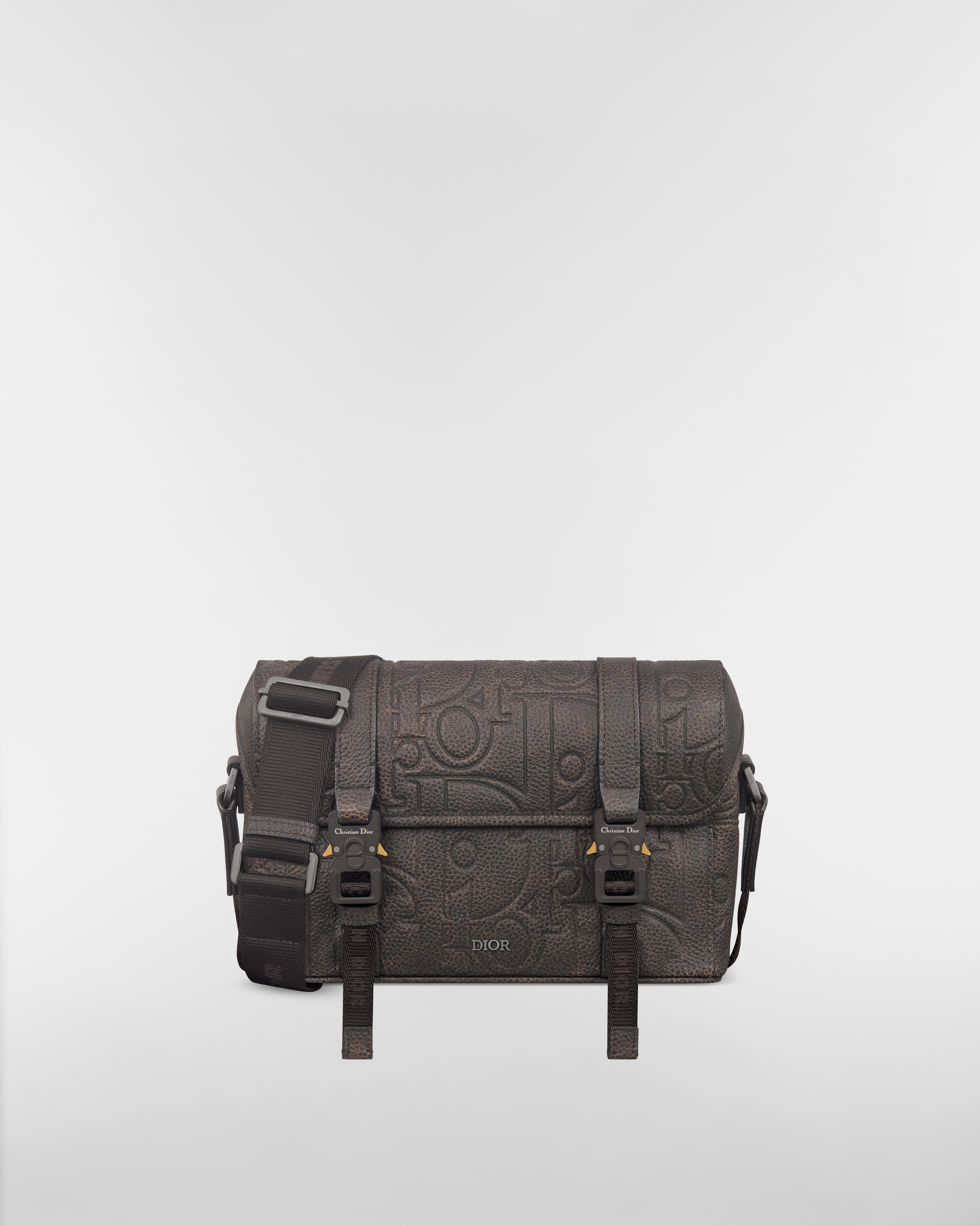 Dior Hit The Road-schoudertas met flap Bruin Dior Gravity Vintage-leer E01