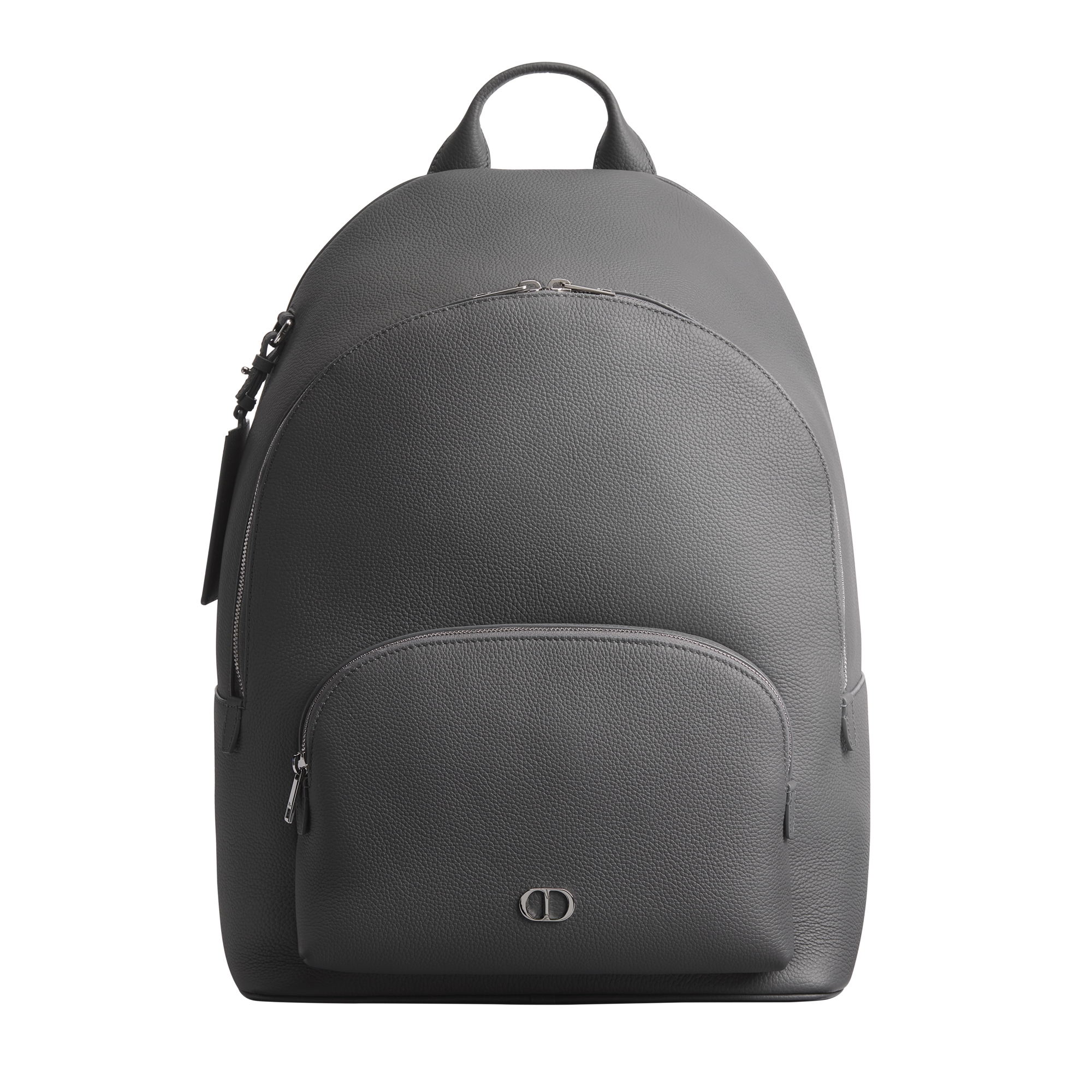 CD Icon Zipped Backpack Gris Flanelle Matte Grained Calfskin E01