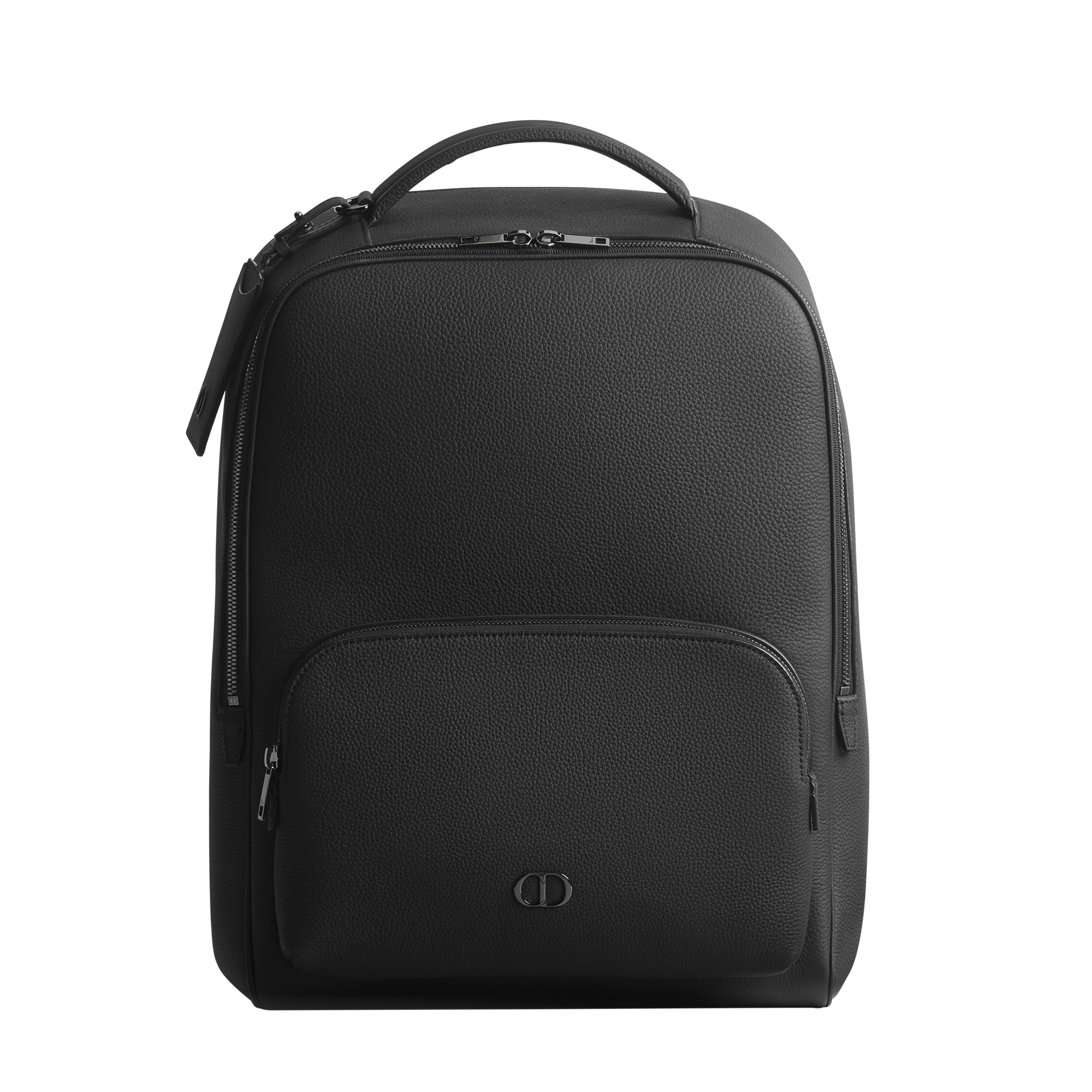 CD Icon Business Backpack Black Matte Grained Calfskin E01