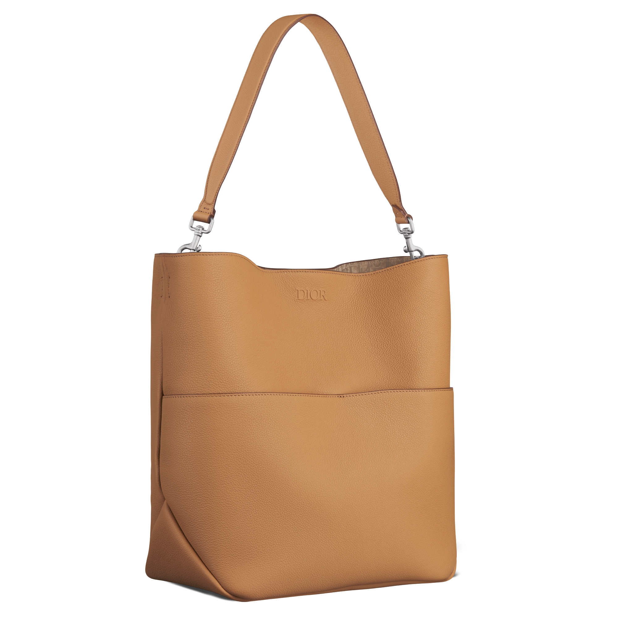 Verticale Dior Privé-hobotas Bruin Dior Icons-kalfsleer E03