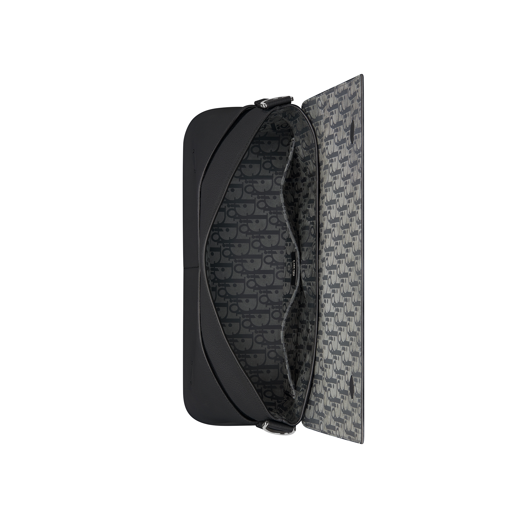 Dior Privé Messenger Bag with Flap Black Dior Icons Calfskin E06