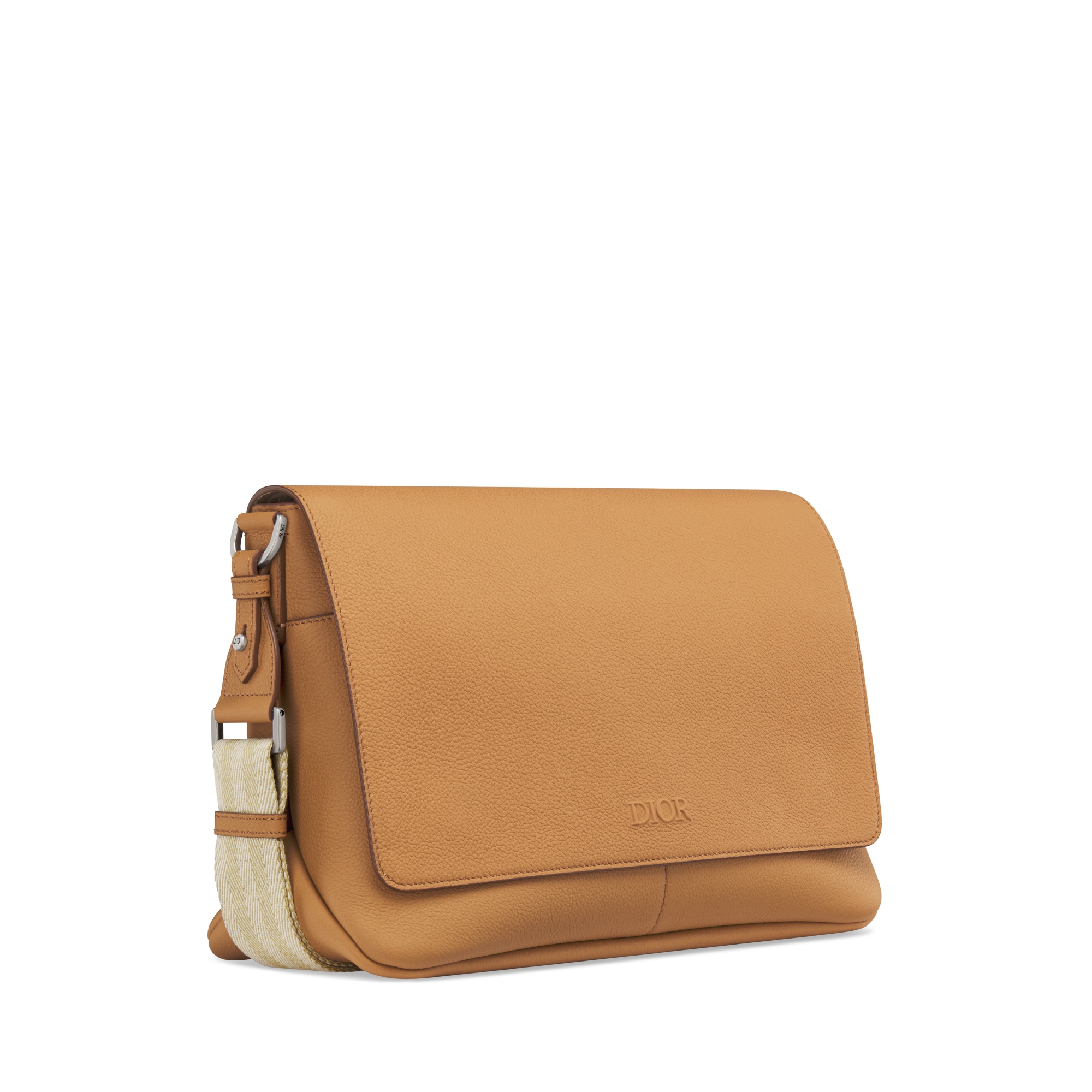 Borsa messenger con pattina Dior Privé Pelle di vitello Dior Icons marrone E03