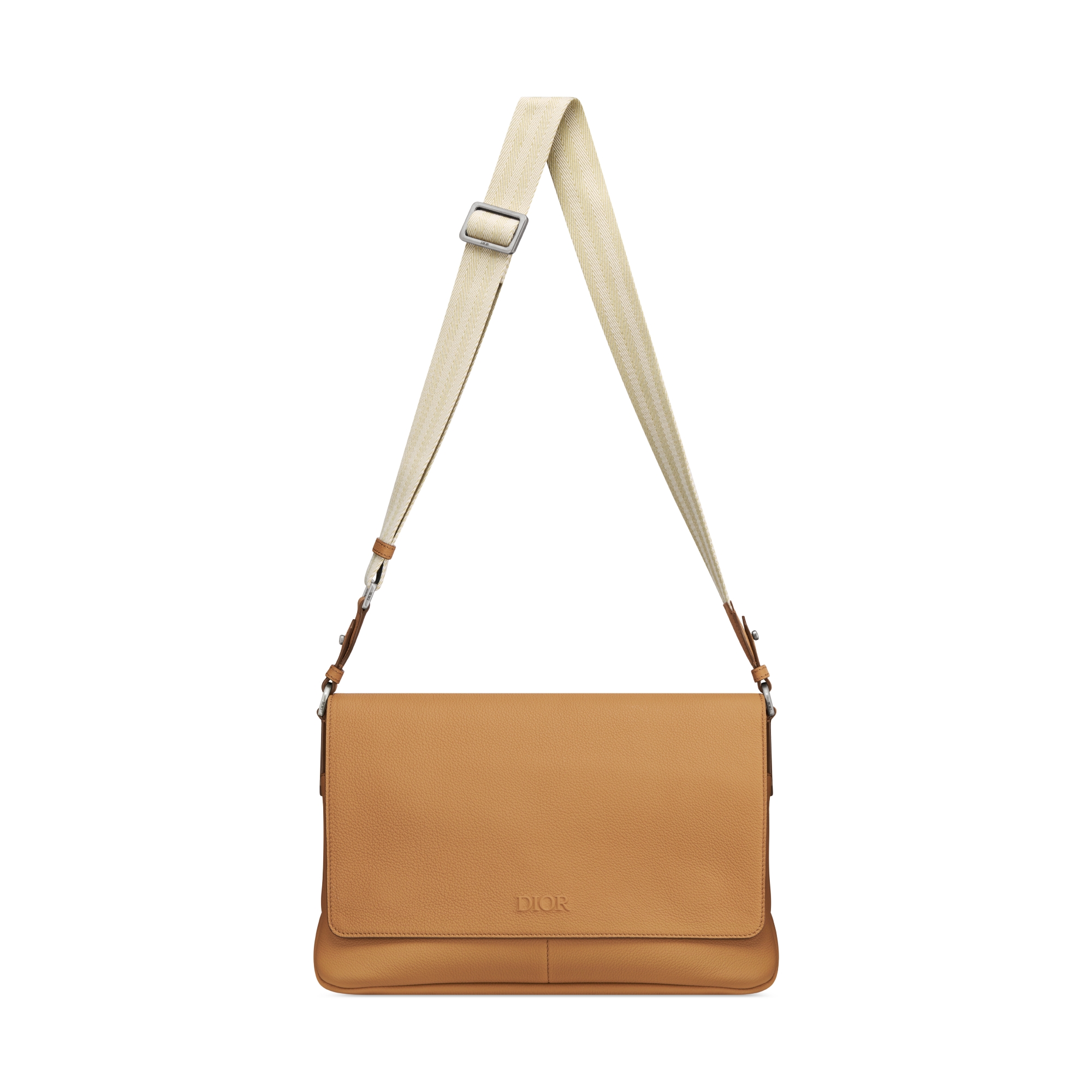 Borsa messenger con pattina Dior Privé Pelle di vitello Dior Icons marrone E07