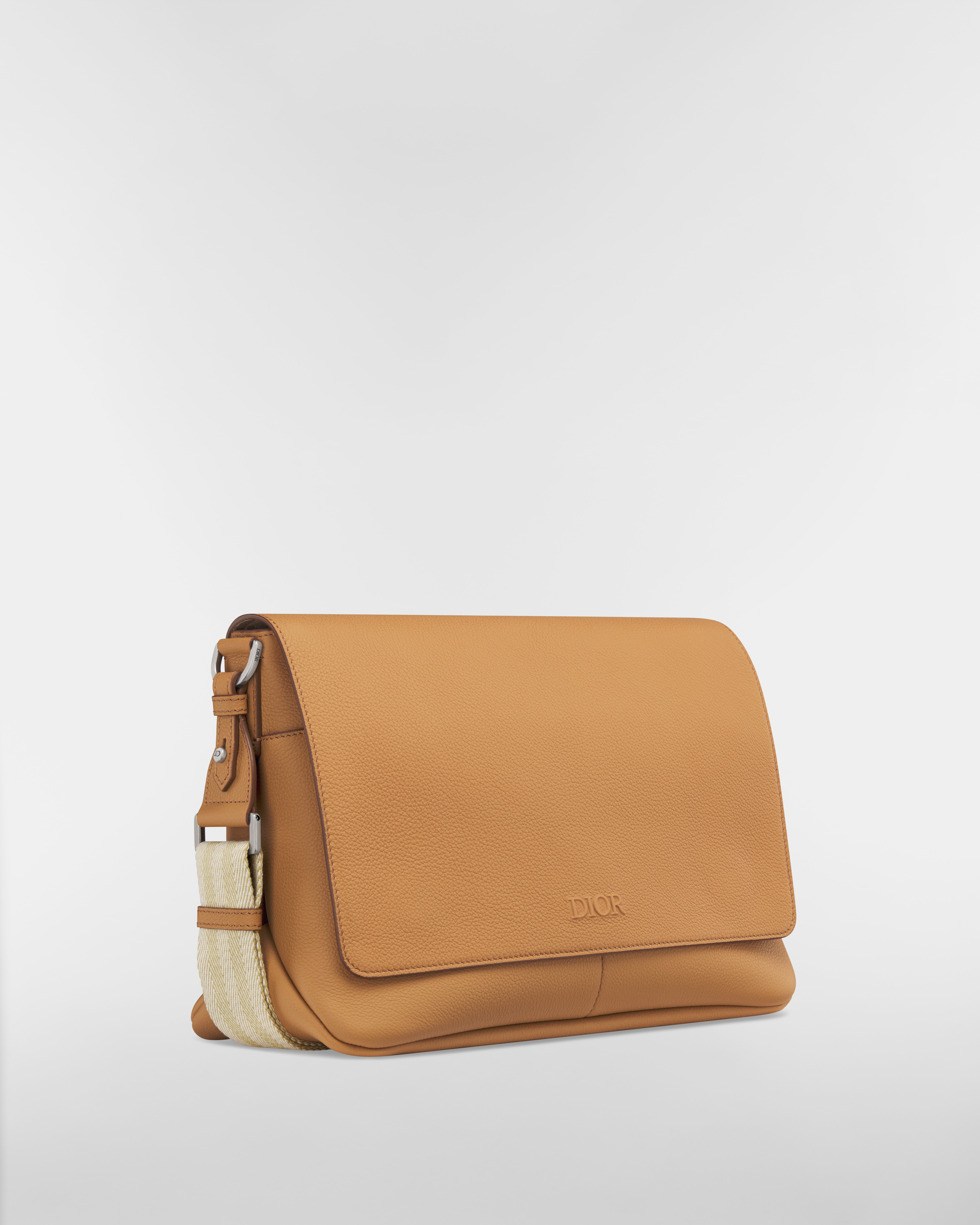 Dior Privé Messenger Bag with Flap Brown Dior Icons Calfskin E03