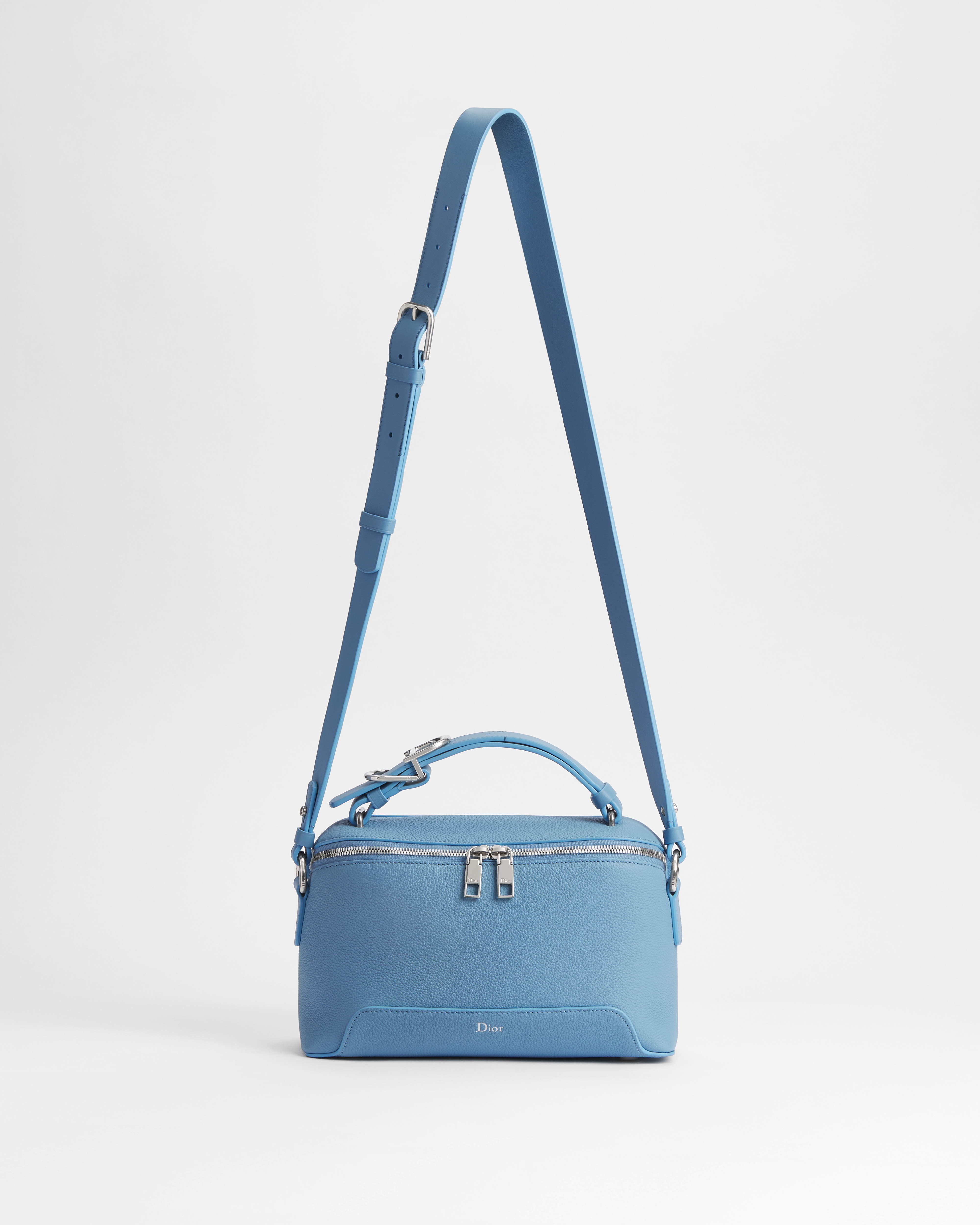 Dior Archie ストラップ付き ジップバッグ グレインドカーフスキン E07