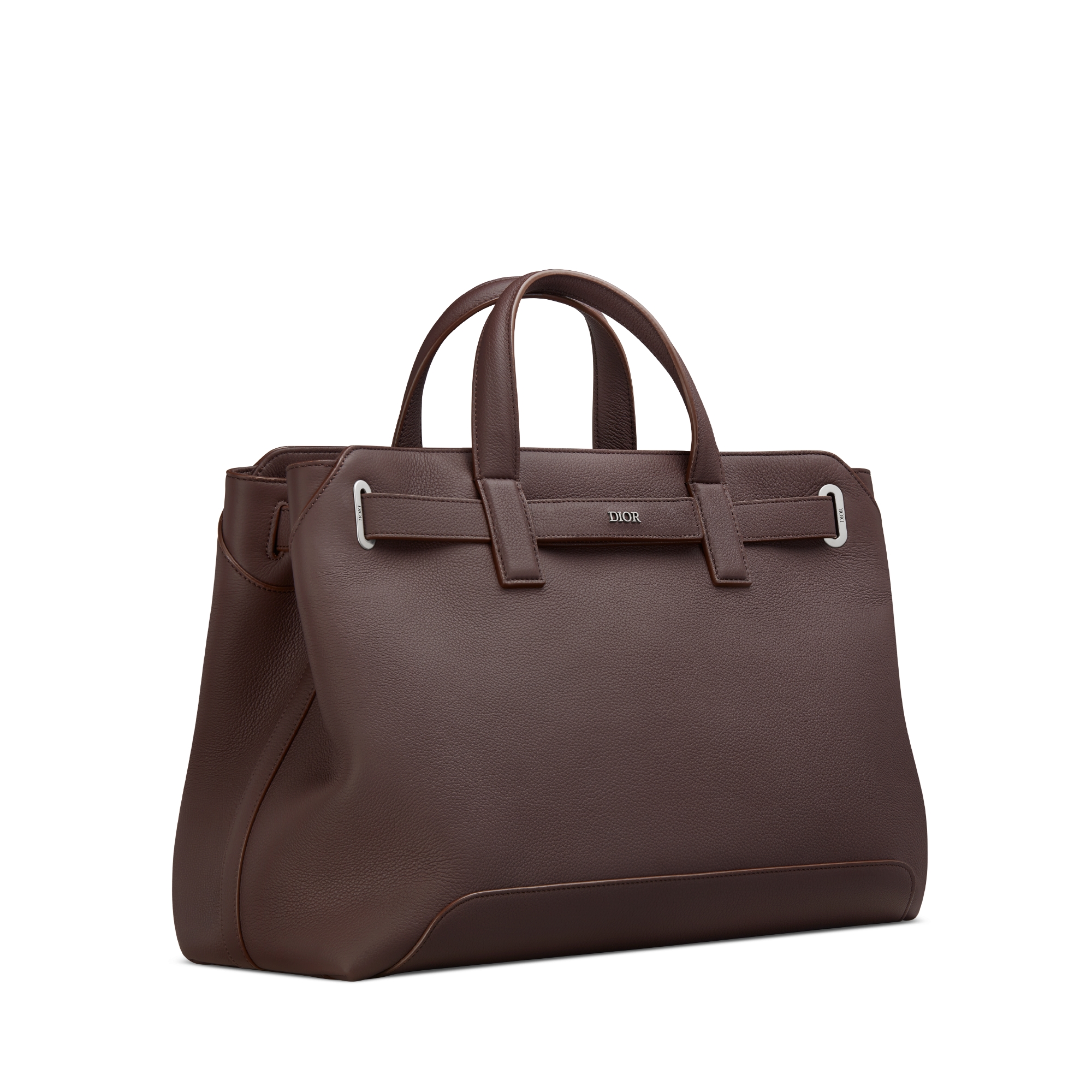 กระเป๋าโท้ท Medium Dior Normandie หนังลูกวัว Dior Icons สีน้ำตาล E03